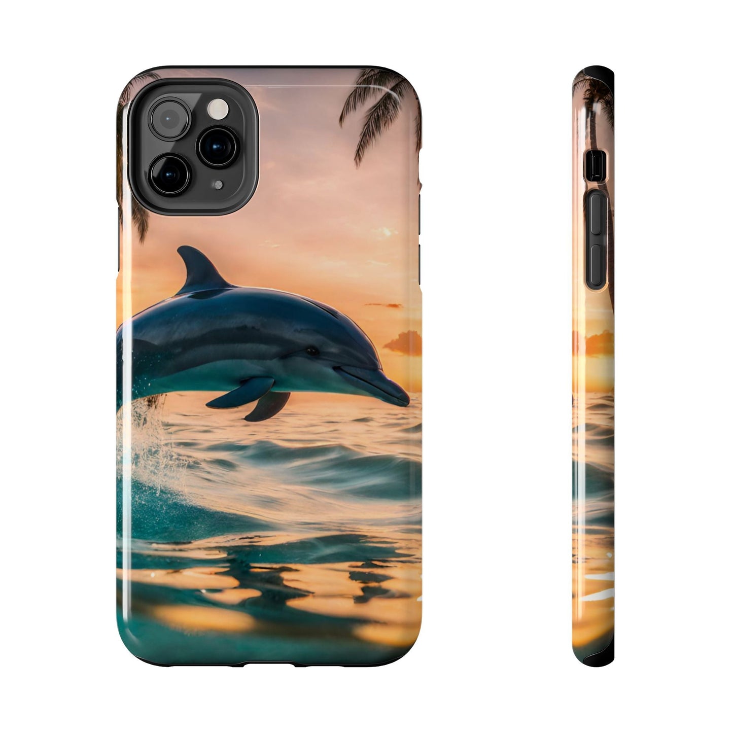 Tropical Sunset Dolphin - iPhone Series Case - BOGO Cases