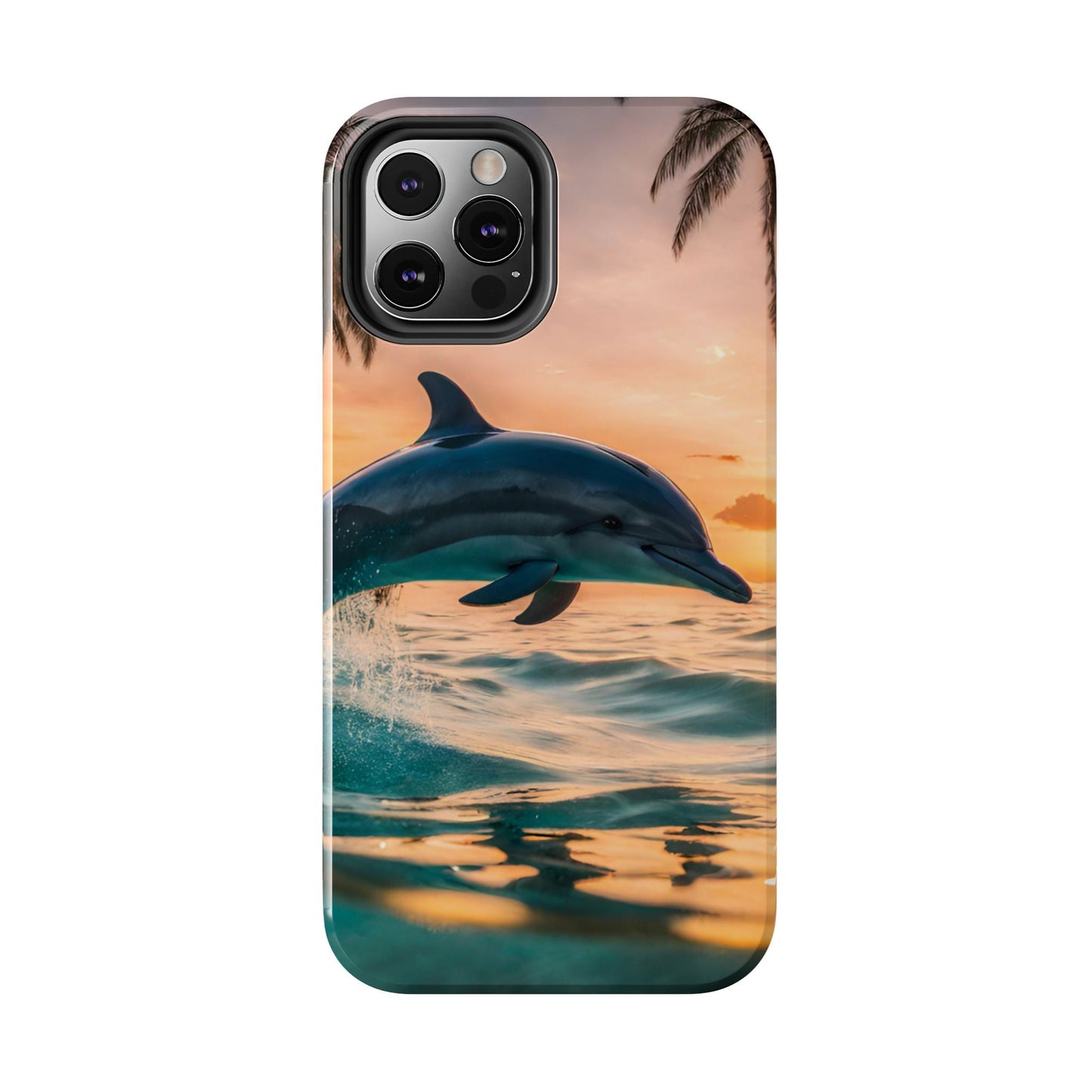 Tropical Sunset Dolphin - iPhone Series Case - BOGO Cases