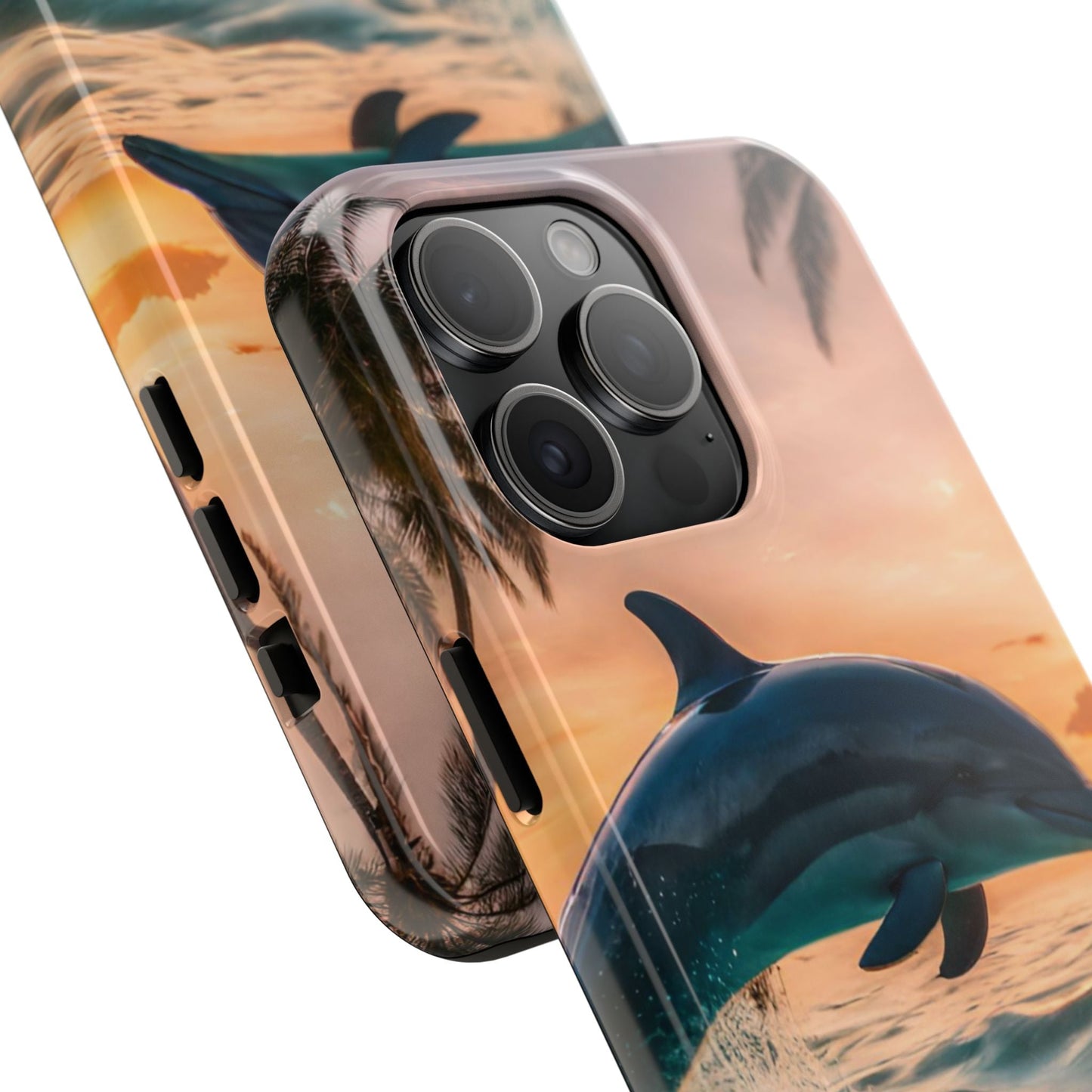Tropical Sunset Dolphin - iPhone Series Case - BOGO Cases