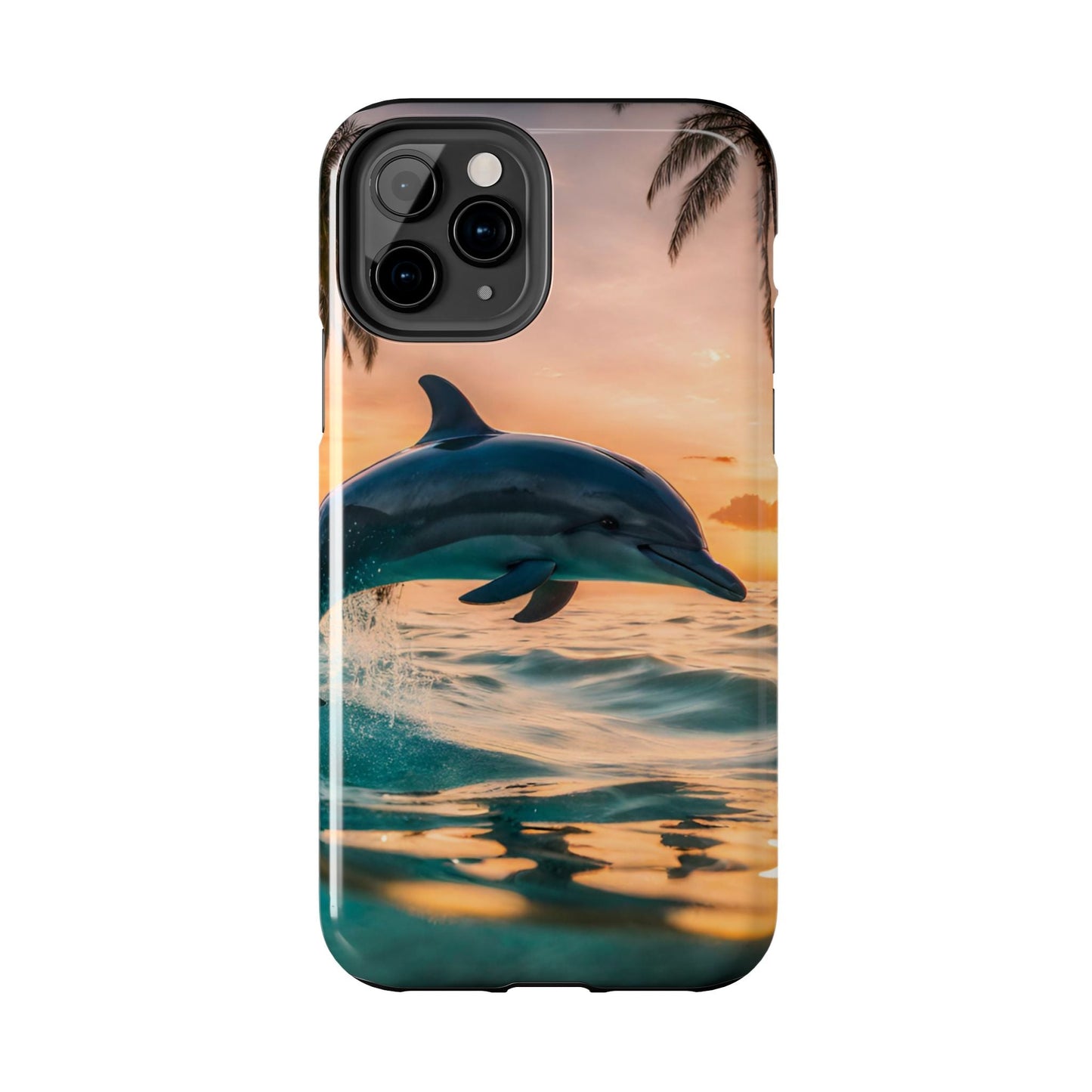Tropical Sunset Dolphin - iPhone Series Case - BOGO Cases