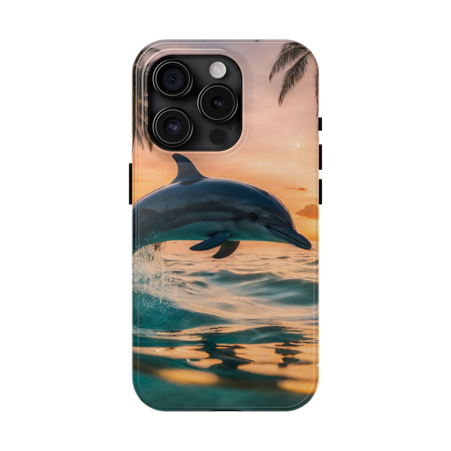 Tropical Sunset Dolphin - iPhone Series Case - BOGO Cases