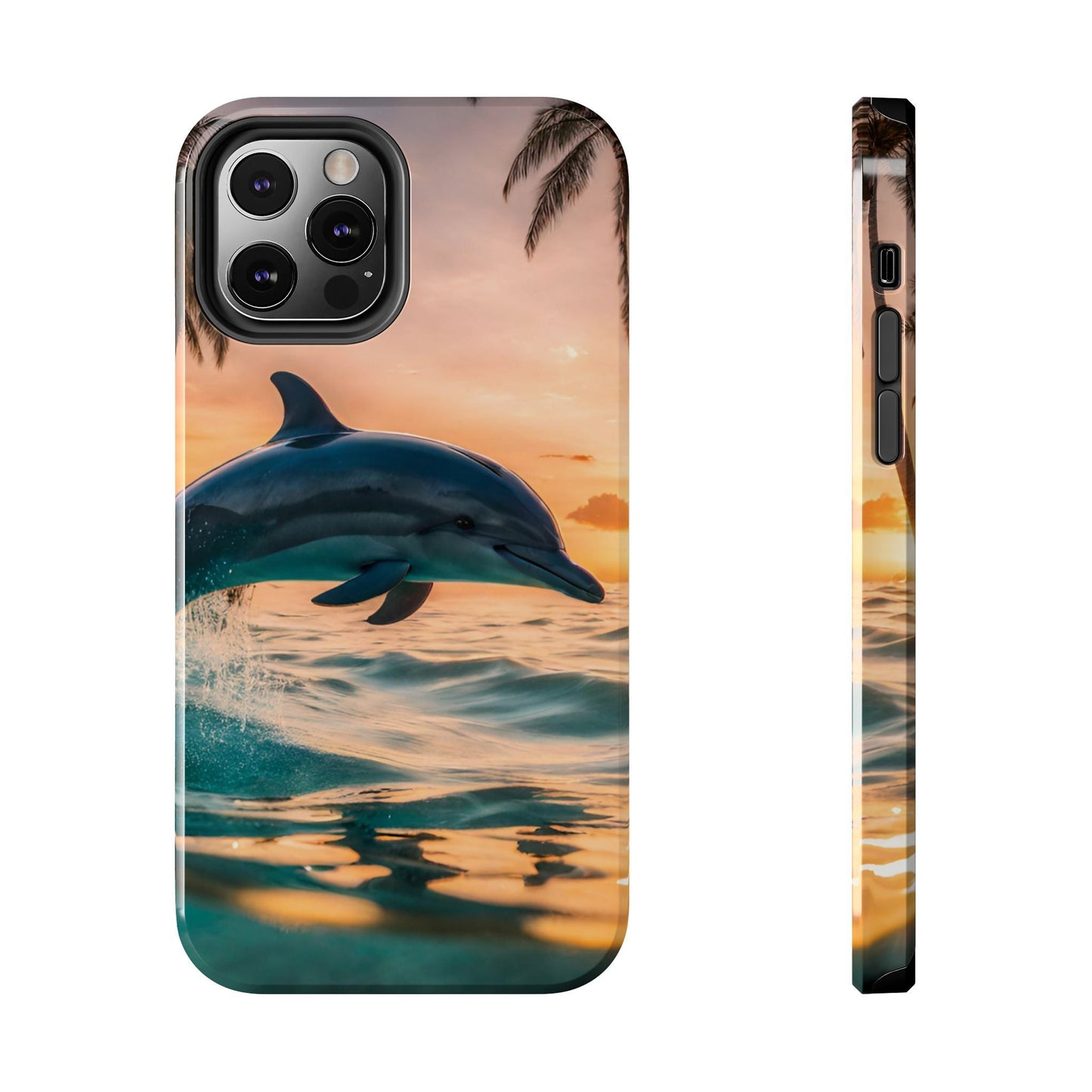 Tropical Sunset Dolphin - iPhone Series Case - BOGO Cases