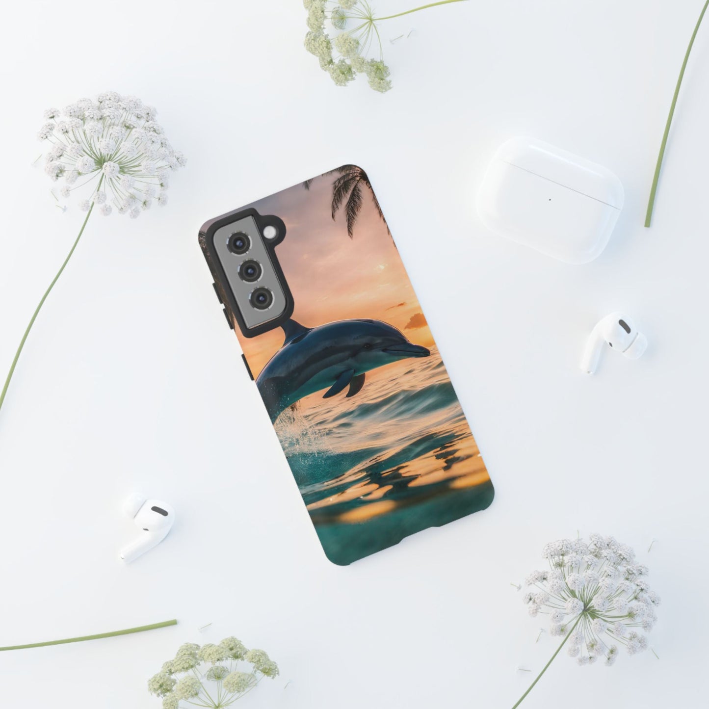 Tropical Sunset Dolphin - Samsung Galaxy Case - BOGO Cases