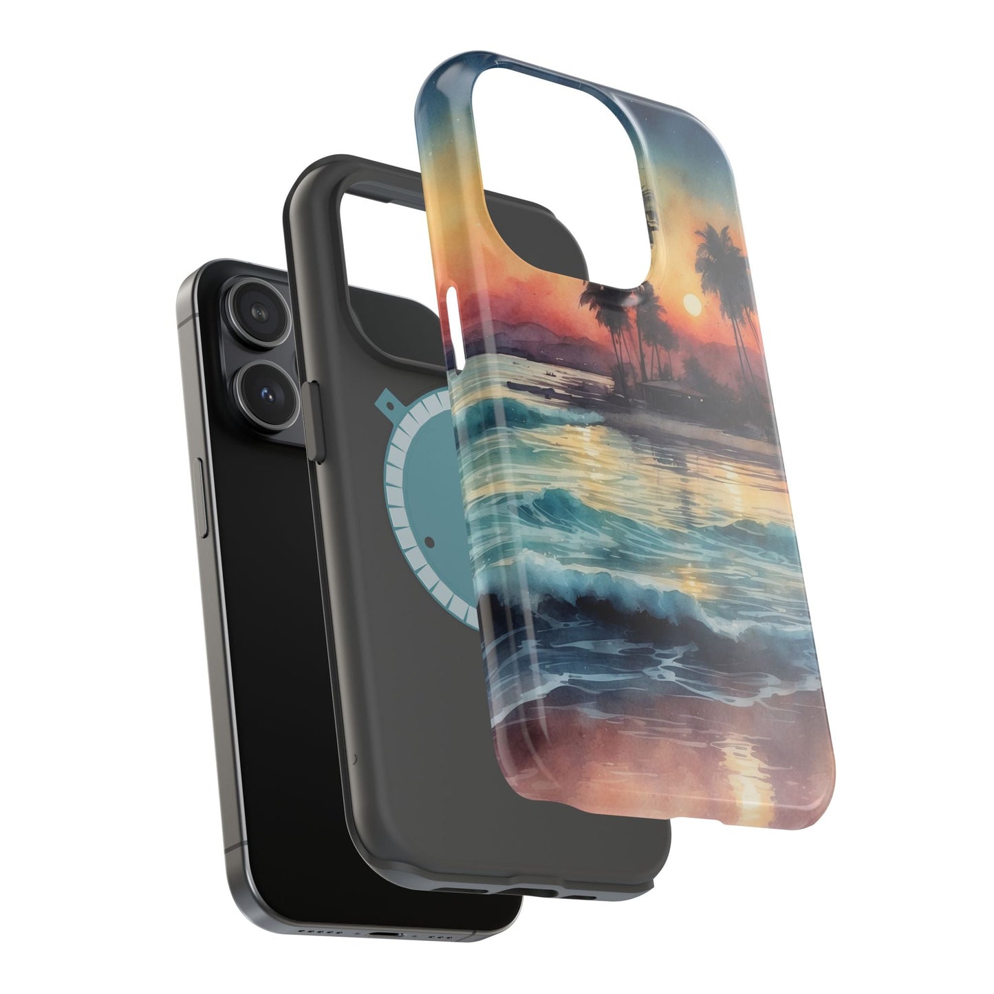 Tropical Sunset Waves - MagSafe iPhone Case - BOGO Cases