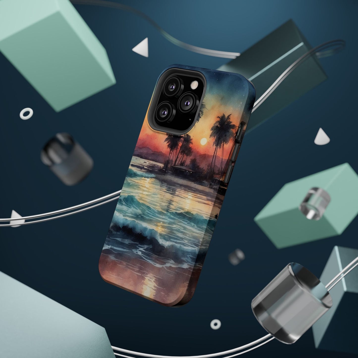Tropical Sunset Waves - MagSafe iPhone Case - BOGO Cases