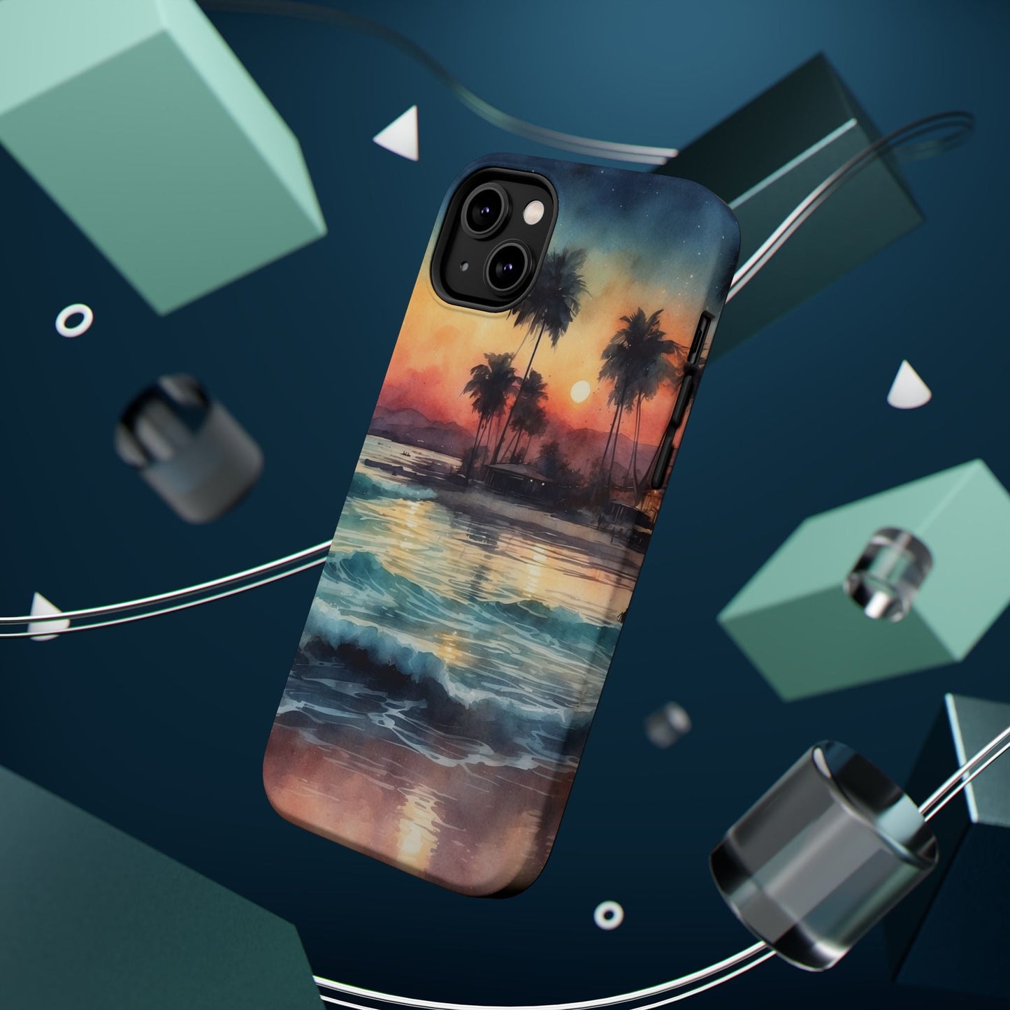 Tropical Sunset Waves - MagSafe iPhone Case - BOGO Cases