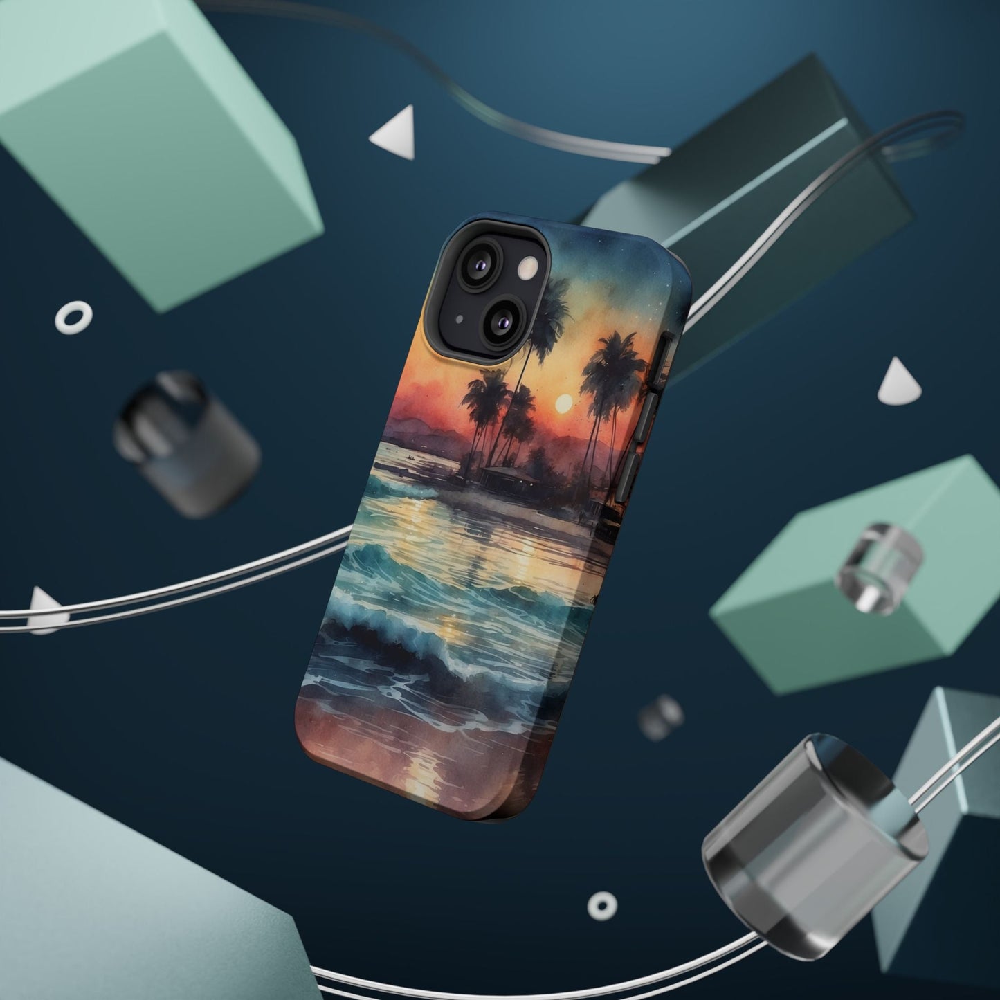 Tropical Sunset Waves - MagSafe iPhone Case - BOGO Cases