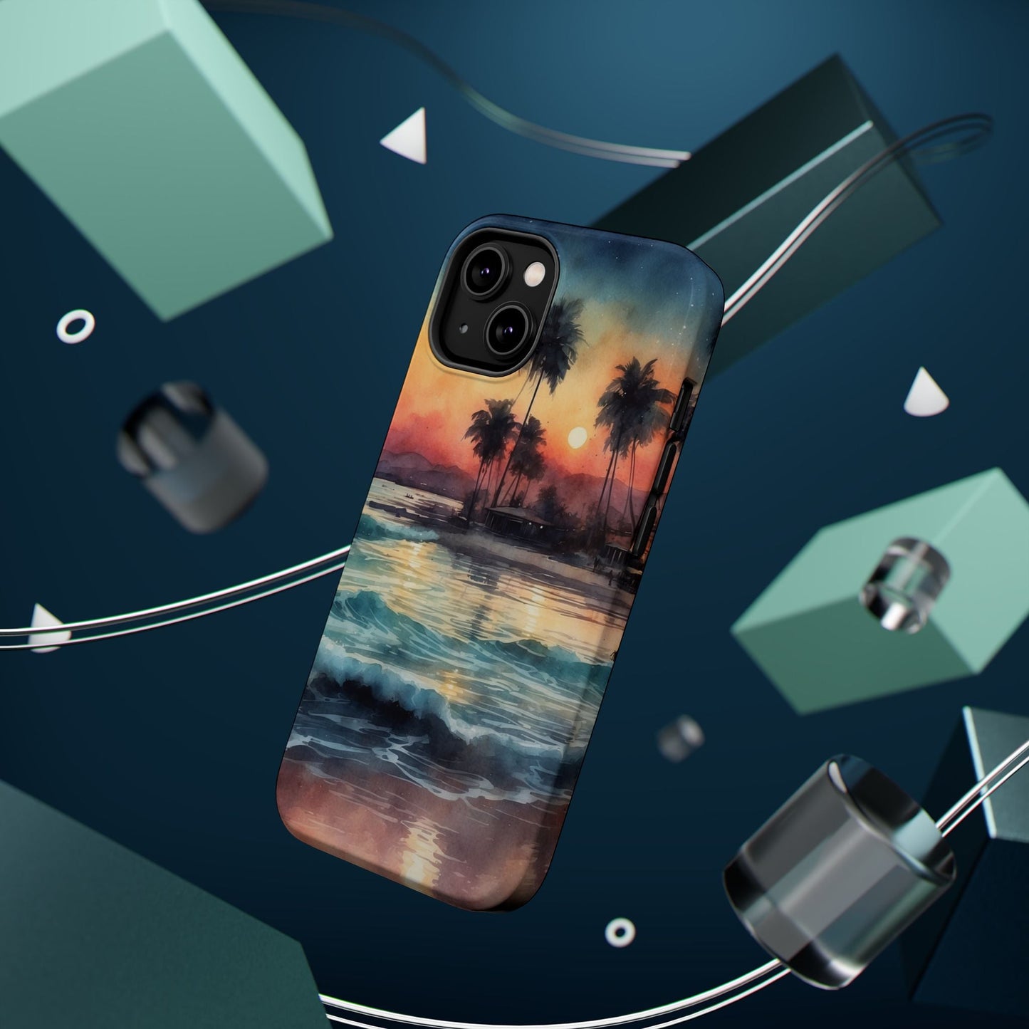 Tropical Sunset Waves - MagSafe iPhone Case - BOGO Cases