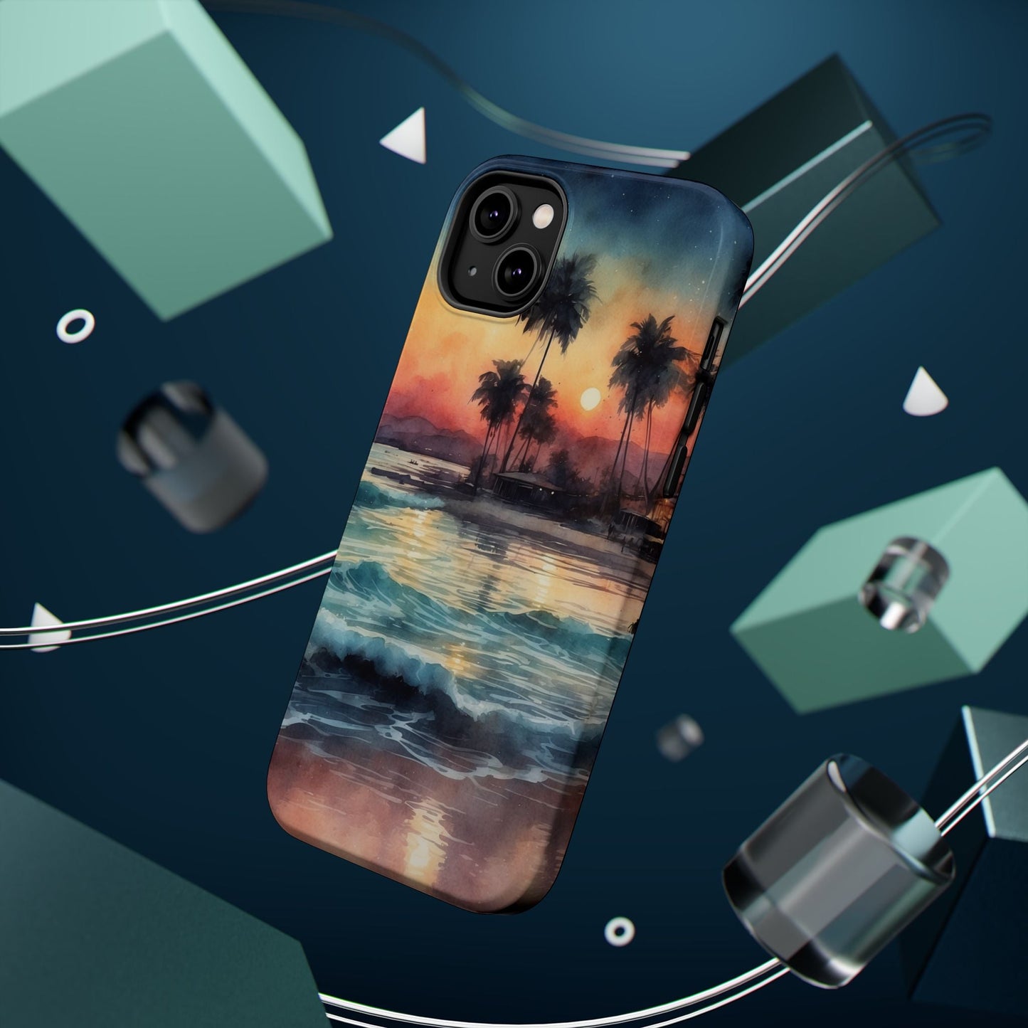 Tropical Sunset Waves - MagSafe iPhone Case - BOGO Cases