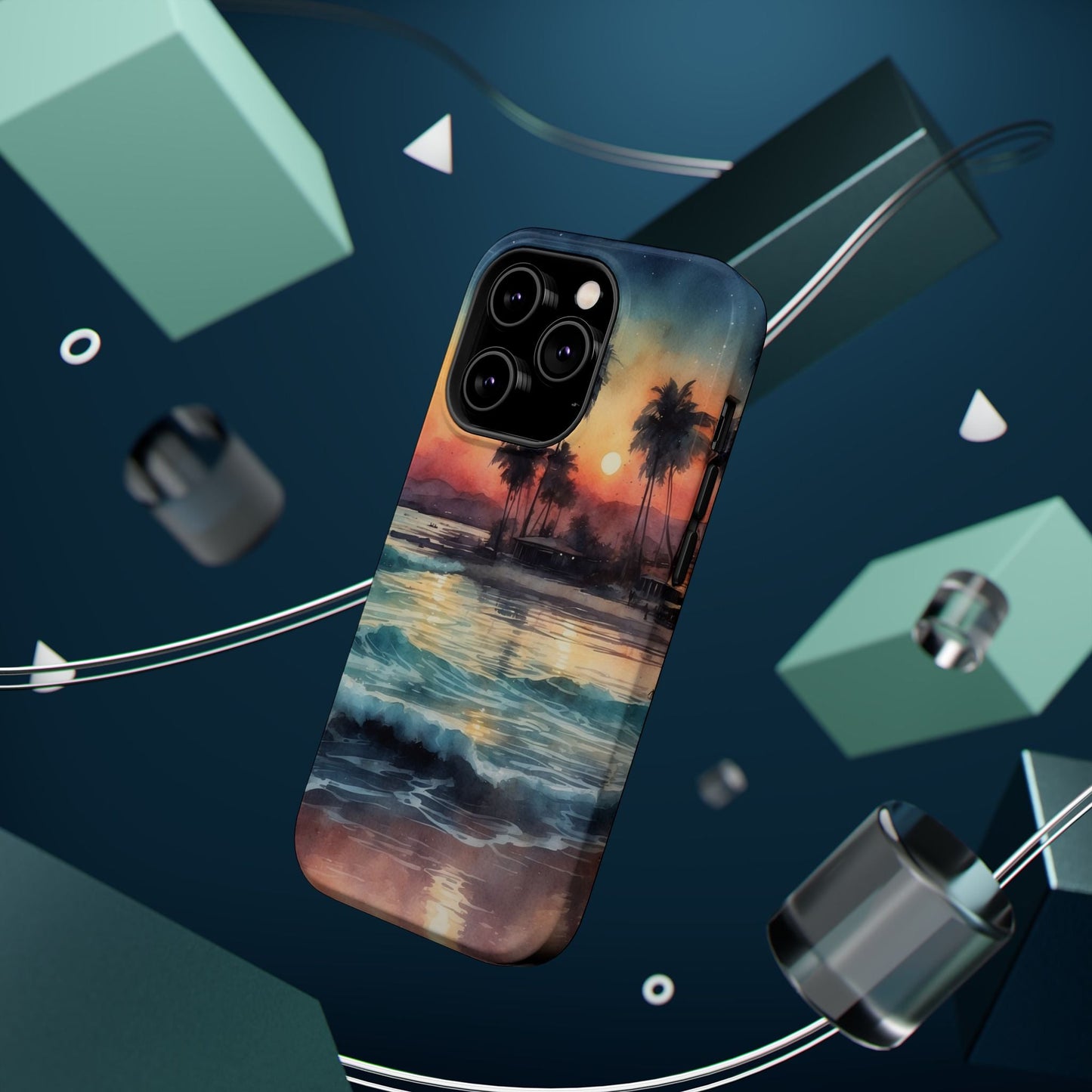 Tropical Sunset Waves - MagSafe iPhone Case - BOGO Cases