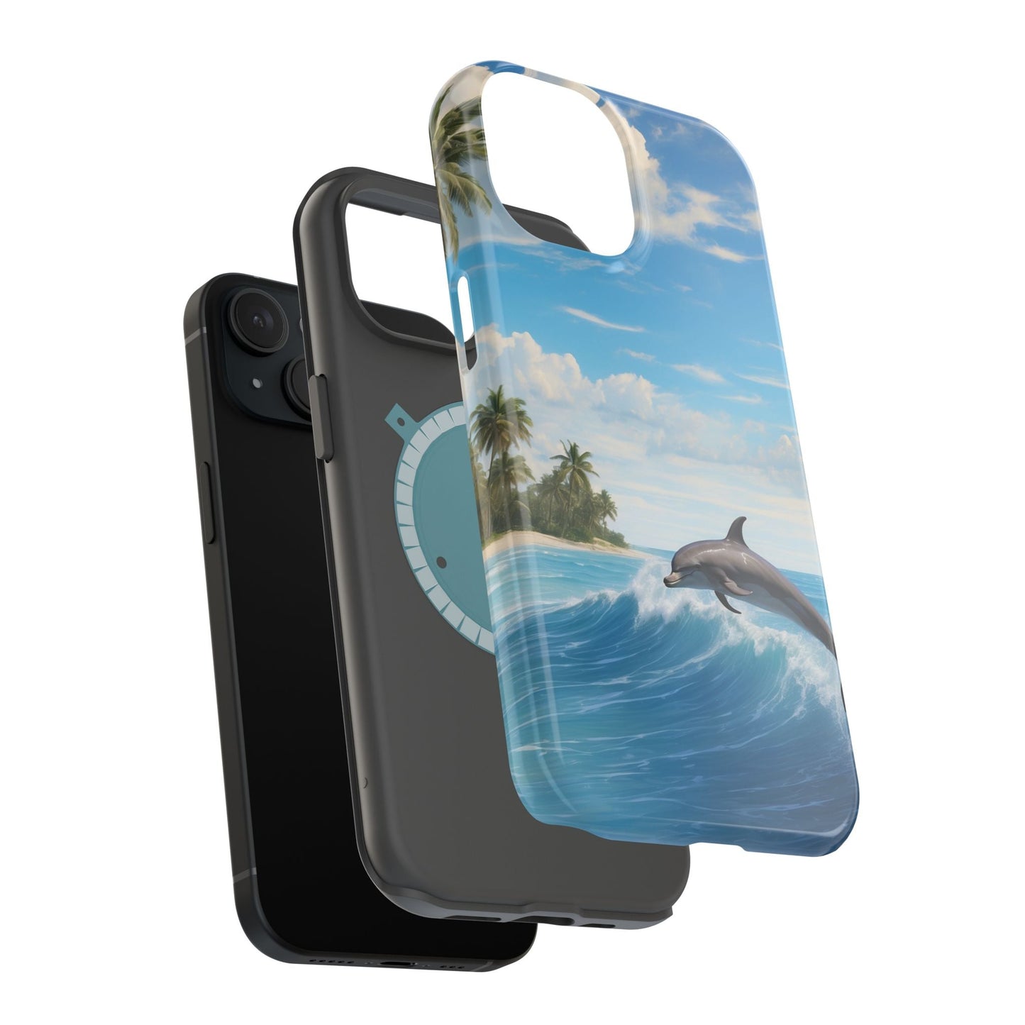 Tropical Surf Dolphin - MagSafe iPhone Case - BOGO Cases