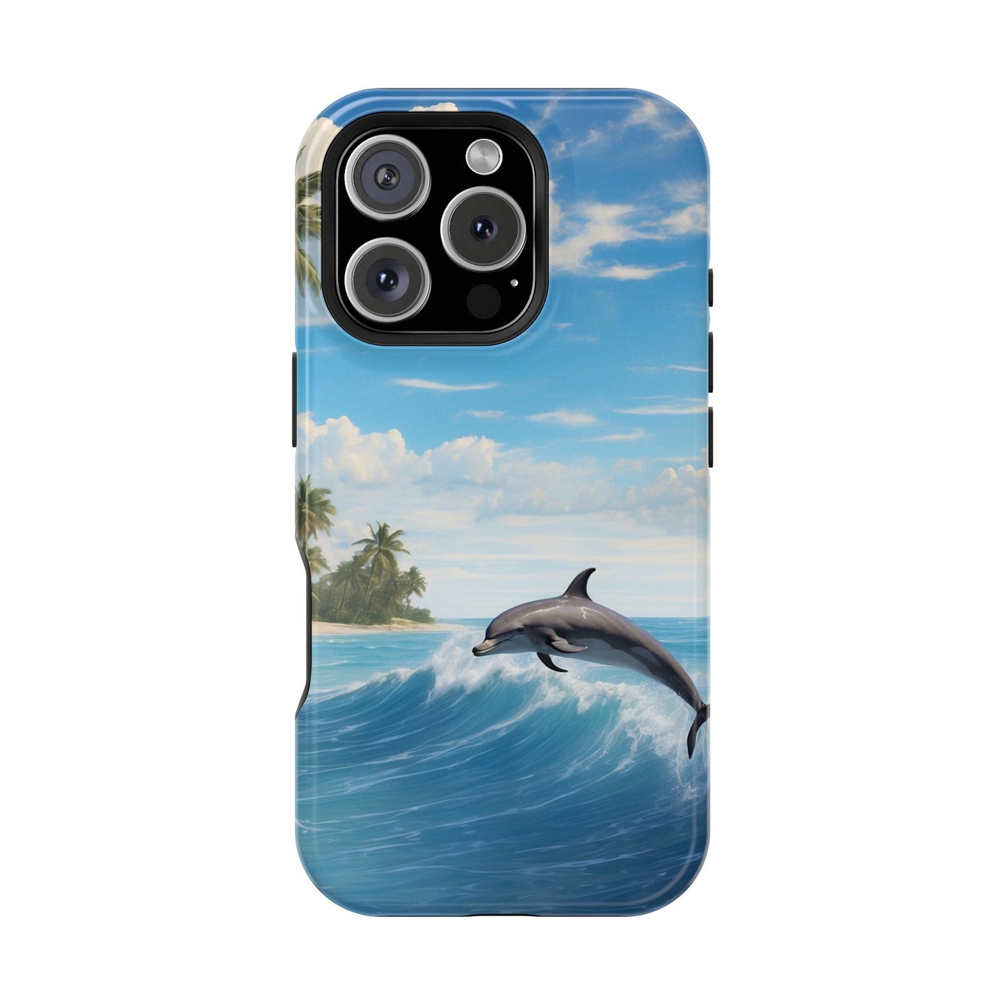 Tropical Surf Dolphin - MagSafe iPhone Case - BOGO Cases