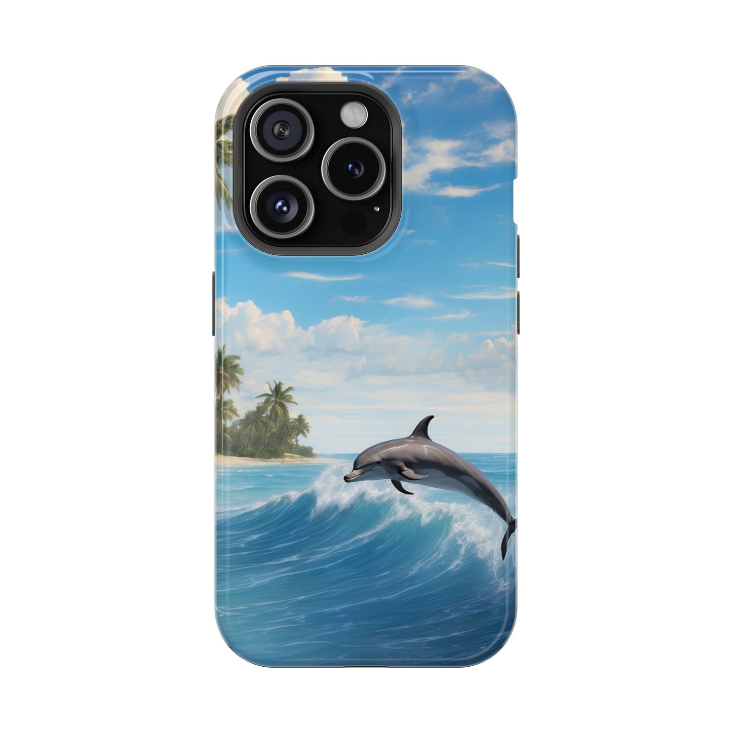 Tropical Surf Dolphin - MagSafe iPhone Case - BOGO Cases