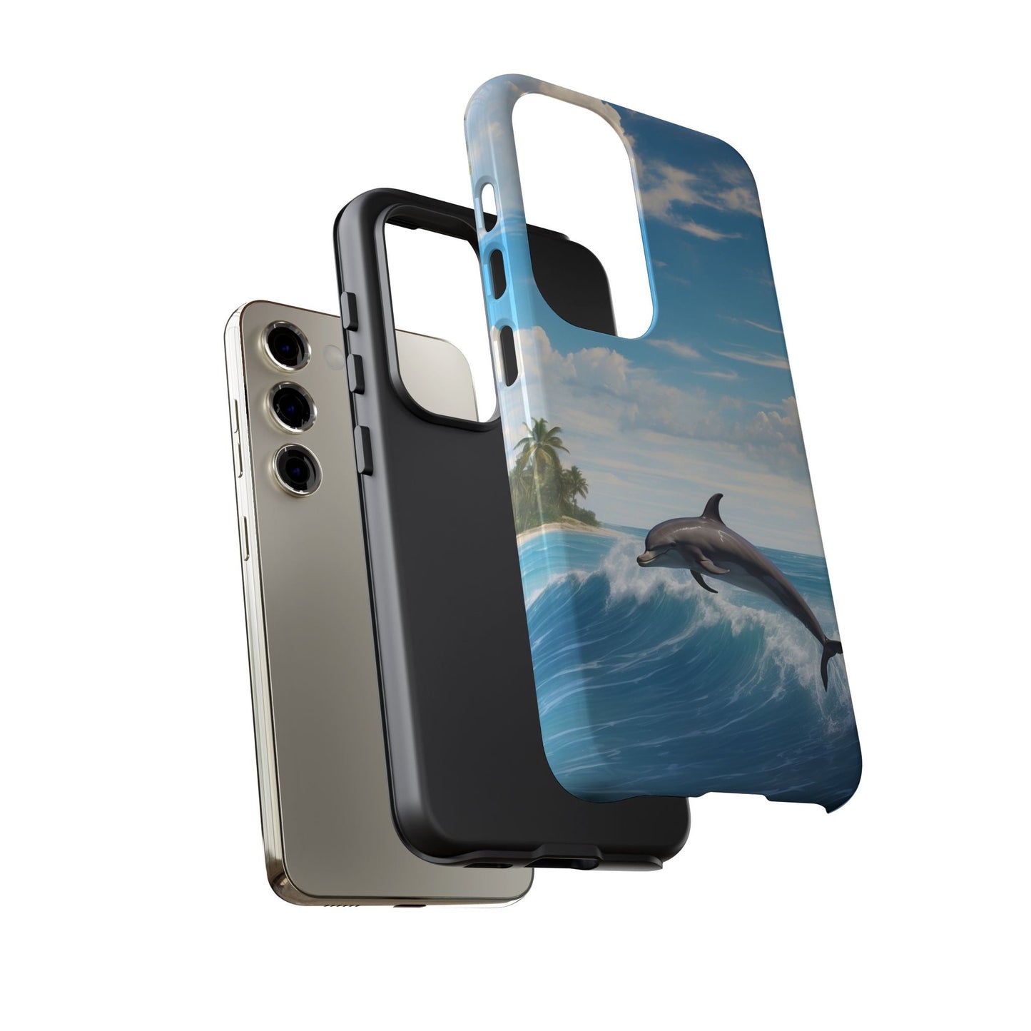 Tropical Surf Dolphin - Samsung Galaxy Case - BOGO Cases