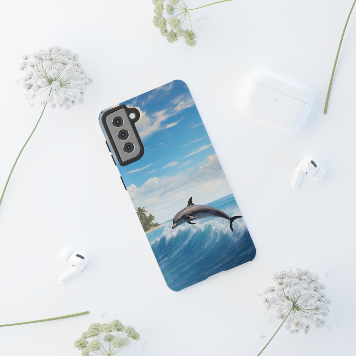 Tropical Surf Dolphin - Samsung Galaxy Case - BOGO Cases