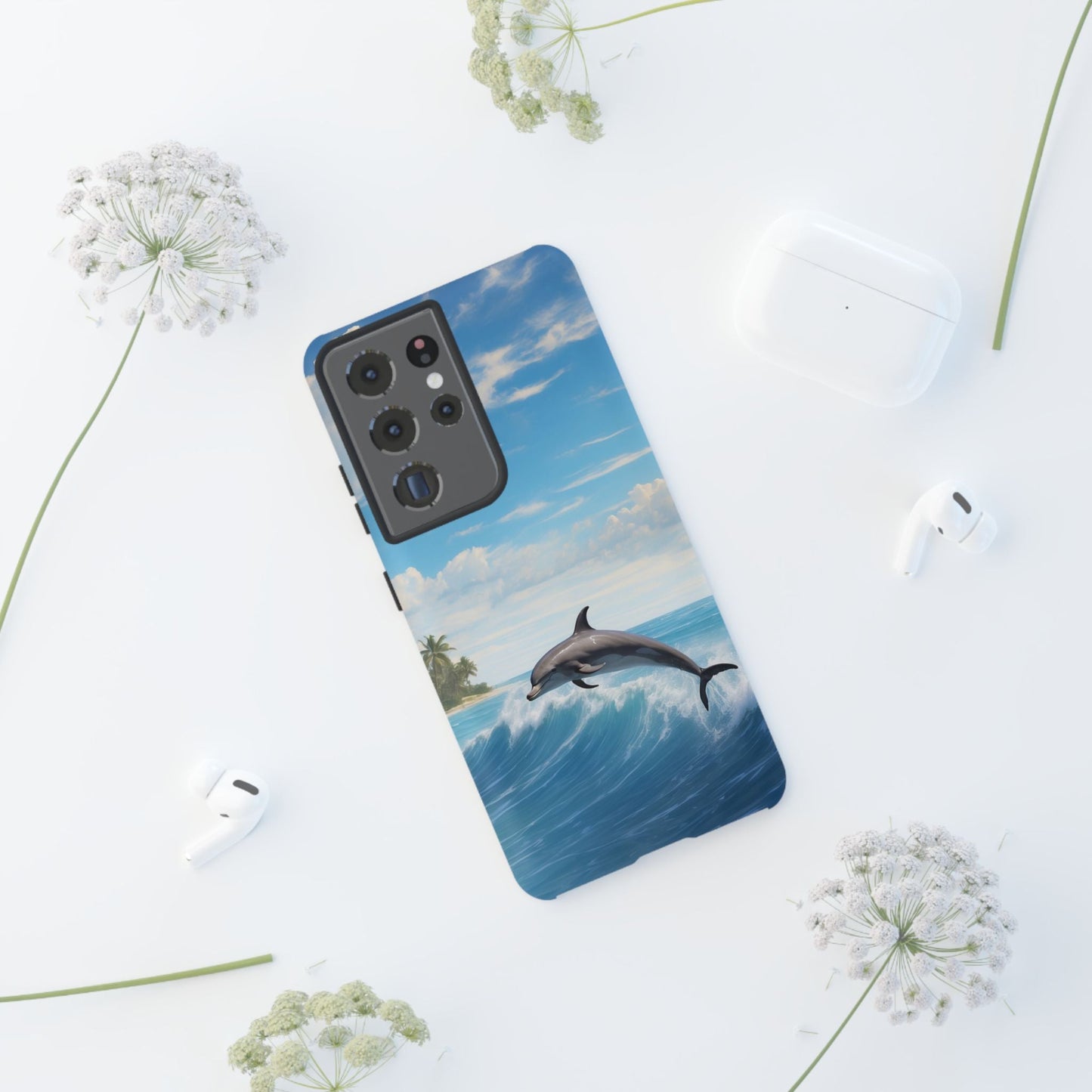 Tropical Surf Dolphin - Samsung Galaxy Case - BOGO Cases