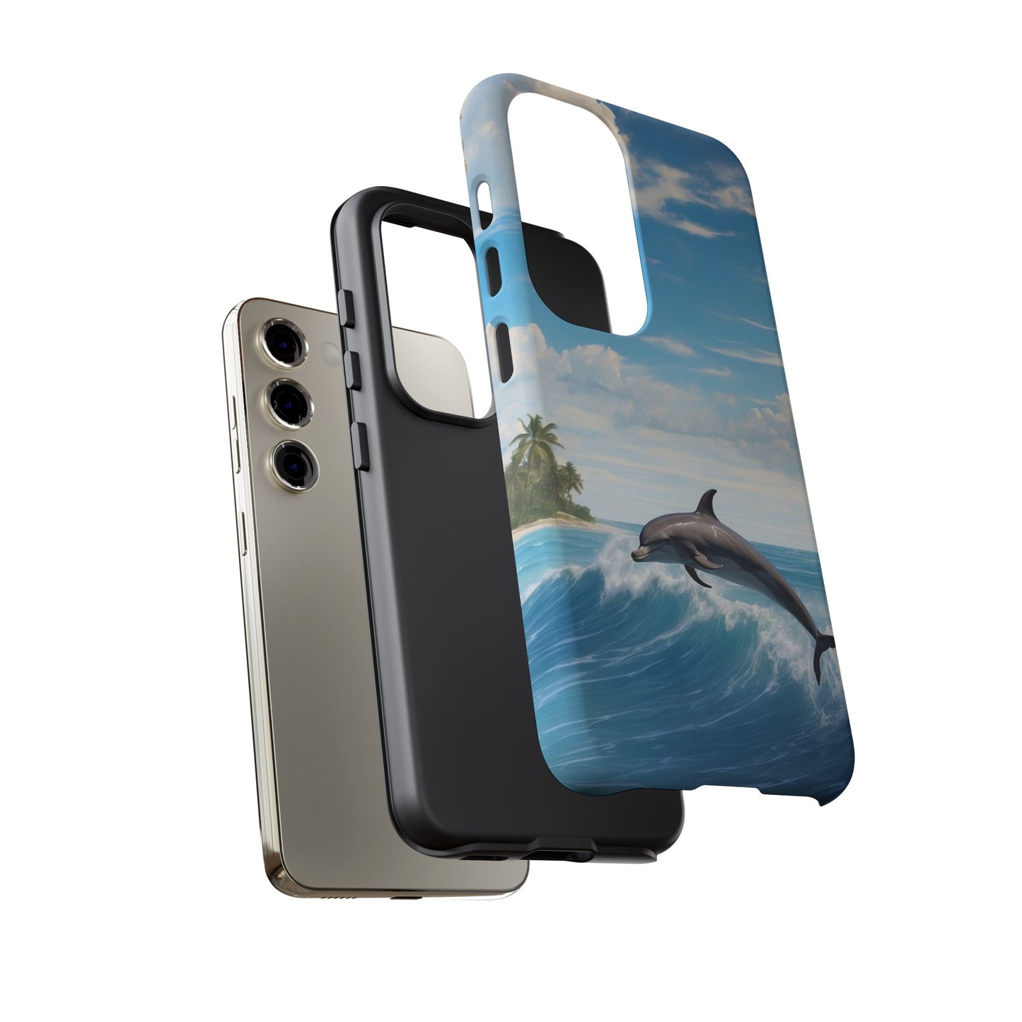Tropical Surf Dolphin - Samsung Galaxy Case - BOGO Cases