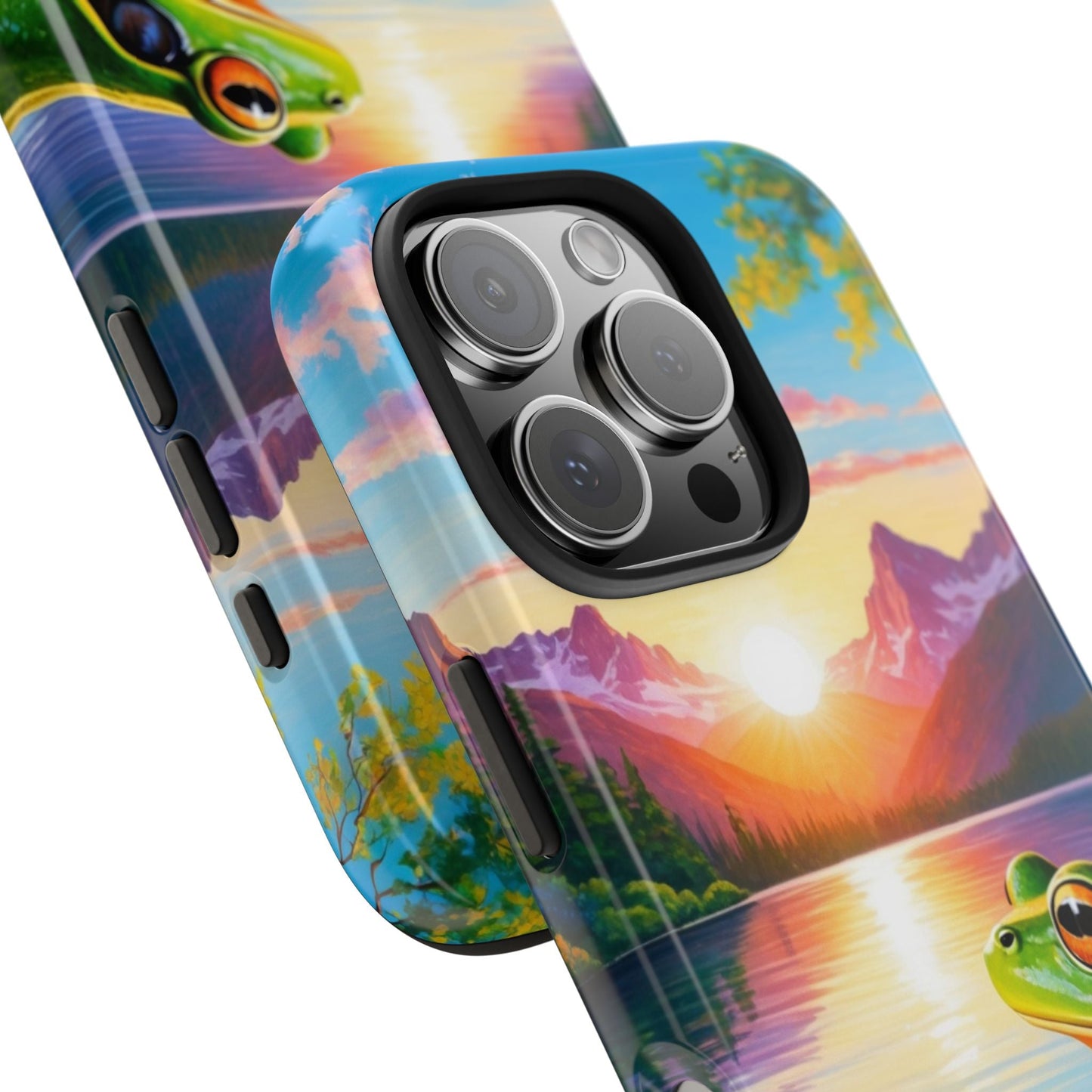 Vibrant Mountain Sunset Frog - iPhone Series Case - BOGO Cases