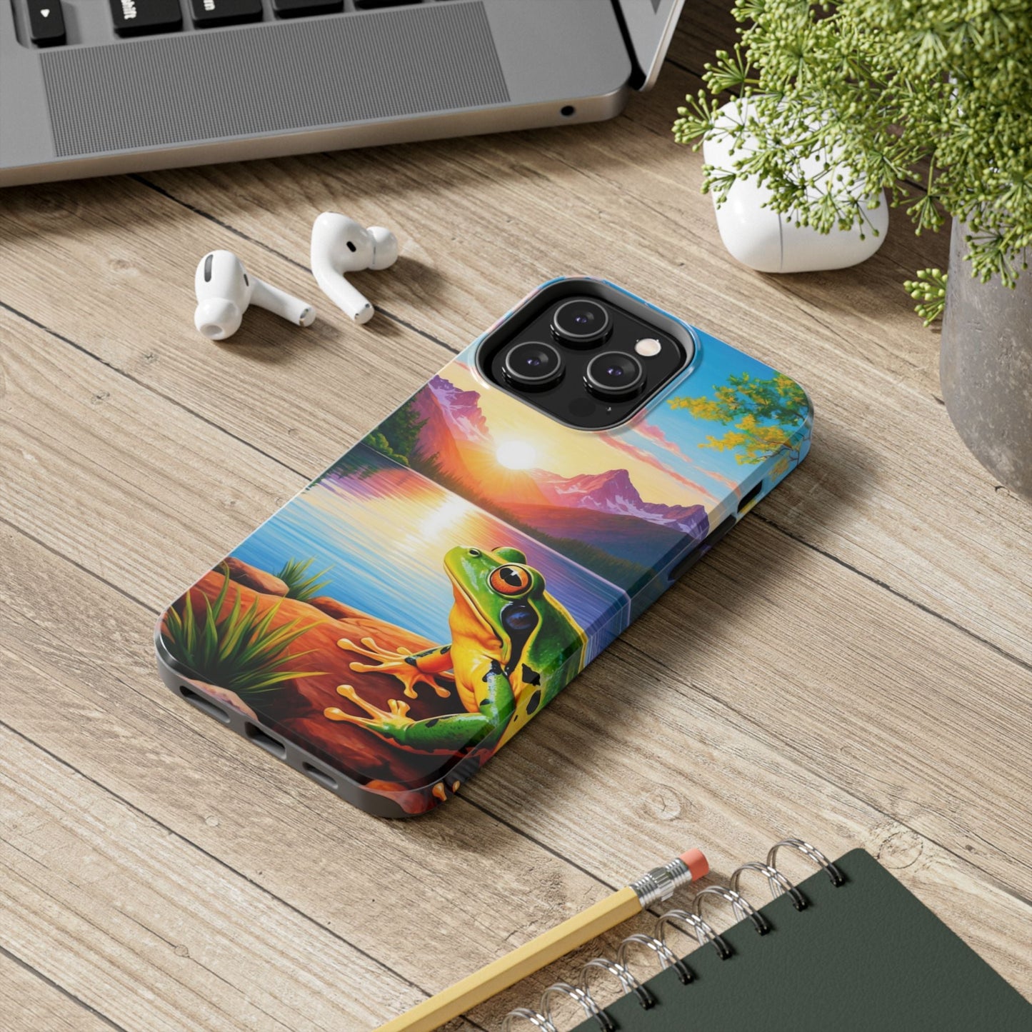 Vibrant Mountain Sunset Frog - iPhone Series Case - BOGO Cases