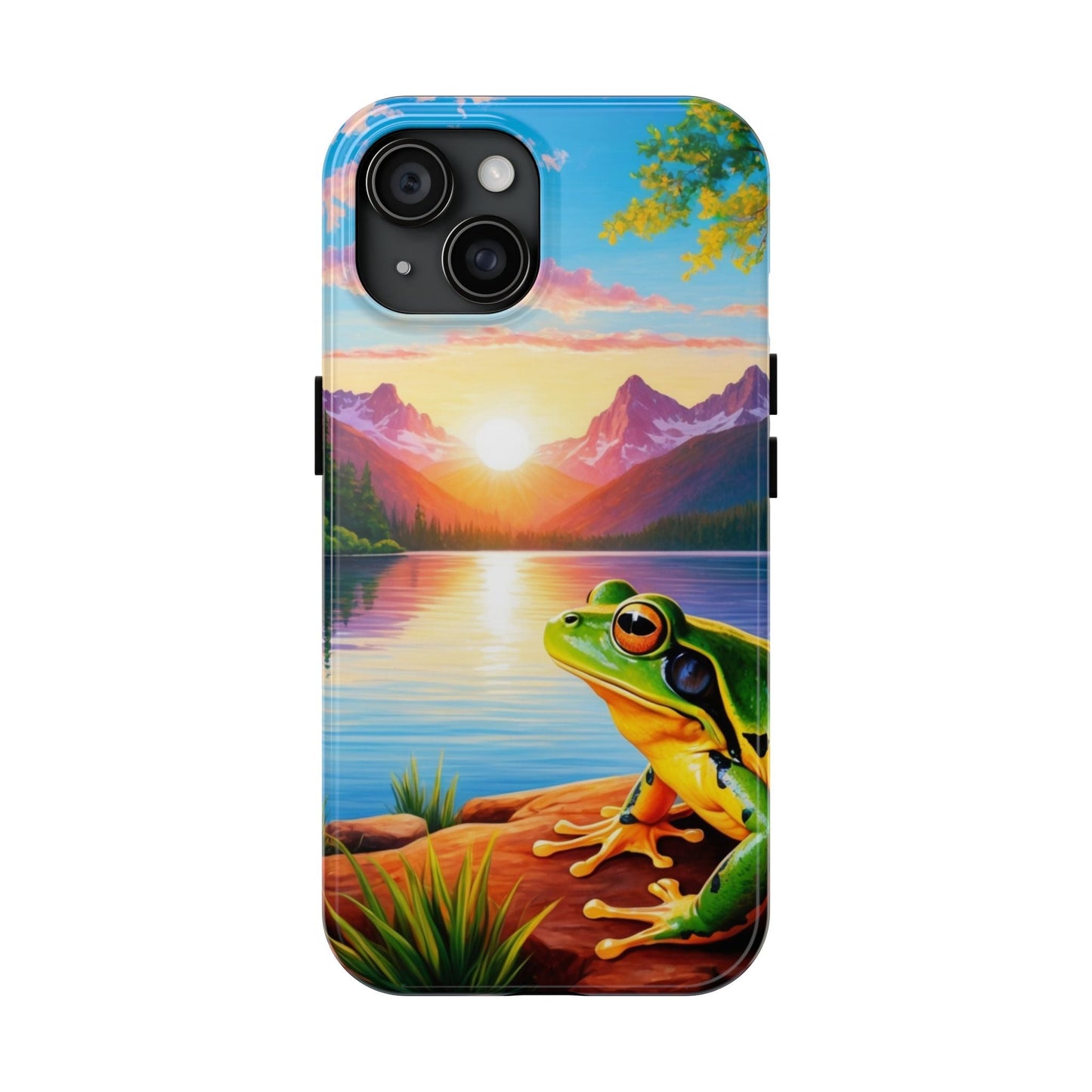 Vibrant Mountain Sunset Frog - iPhone Series Case - BOGO Cases