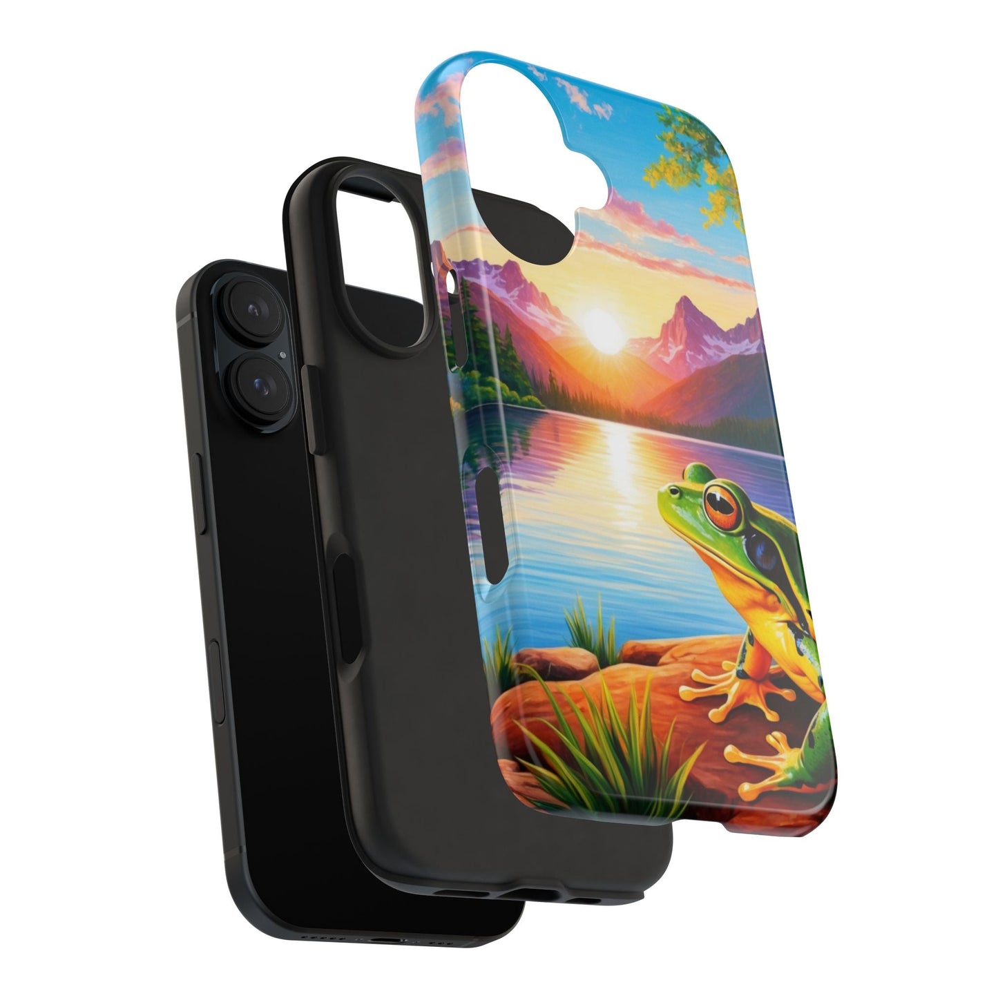 Vibrant Mountain Sunset Frog - iPhone Series Case - BOGO Cases