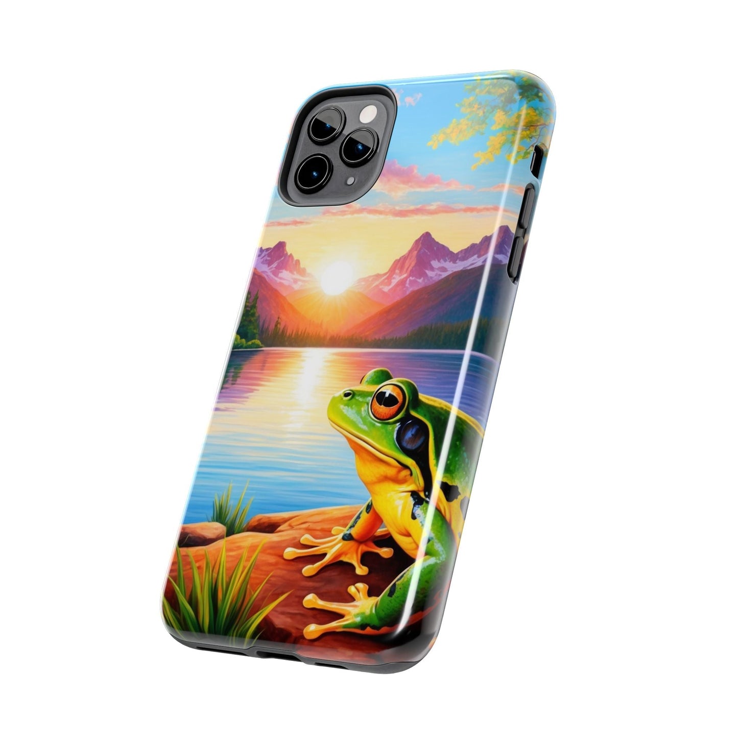 Vibrant Mountain Sunset Frog - iPhone Series Case - BOGO Cases