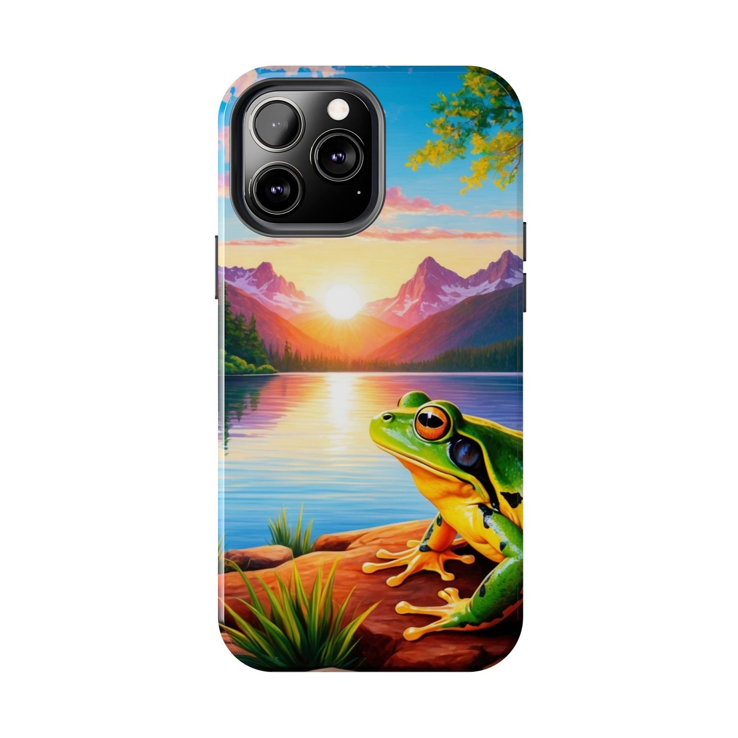 Vibrant Mountain Sunset Frog - iPhone Series Case - BOGO Cases