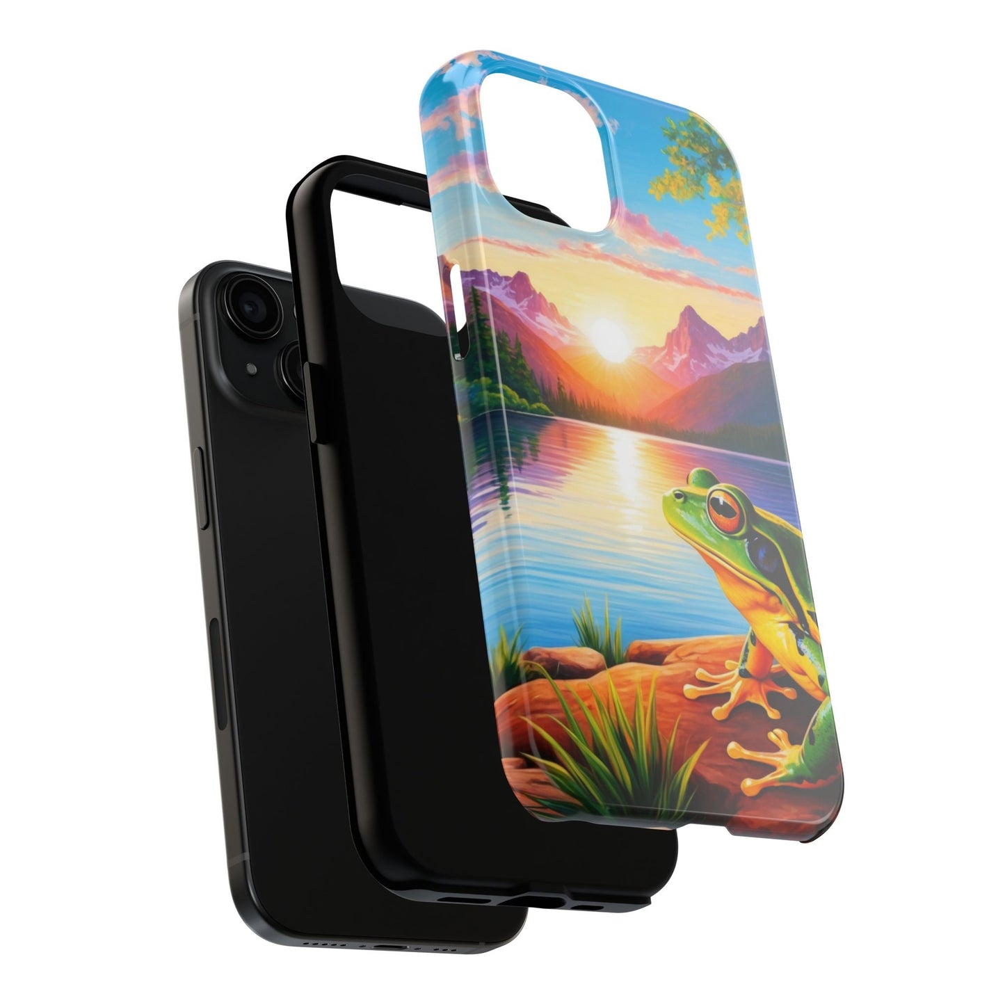 Vibrant Mountain Sunset Frog - iPhone Series Case - BOGO Cases