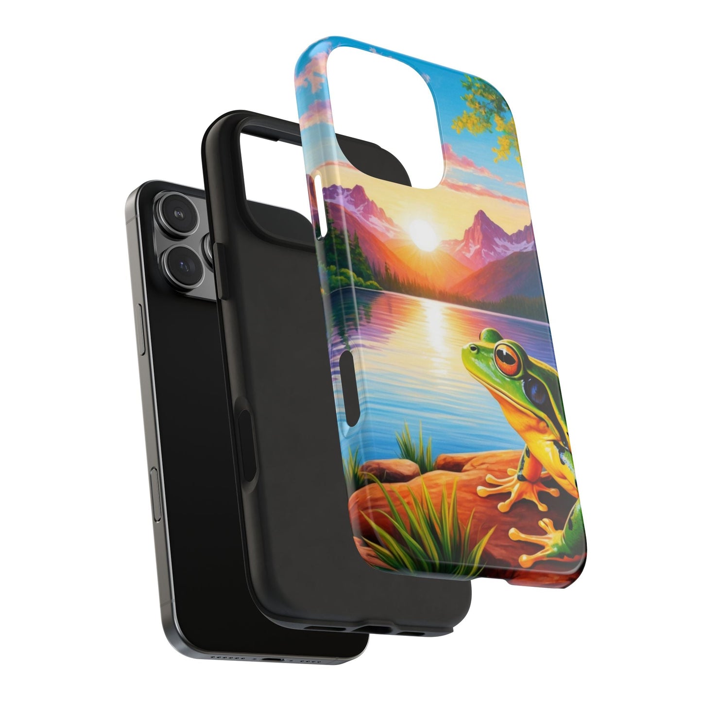 Vibrant Mountain Sunset Frog - iPhone Series Case - BOGO Cases