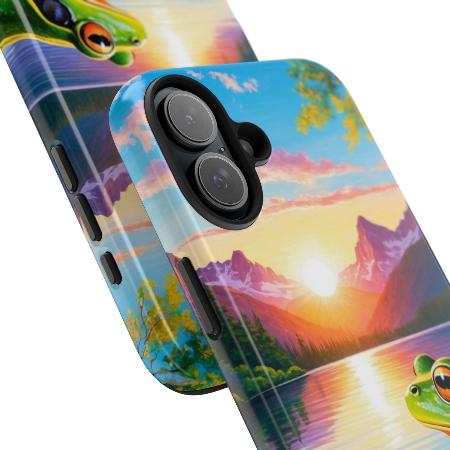 Vibrant Mountain Sunset Frog - iPhone Series Case - BOGO Cases