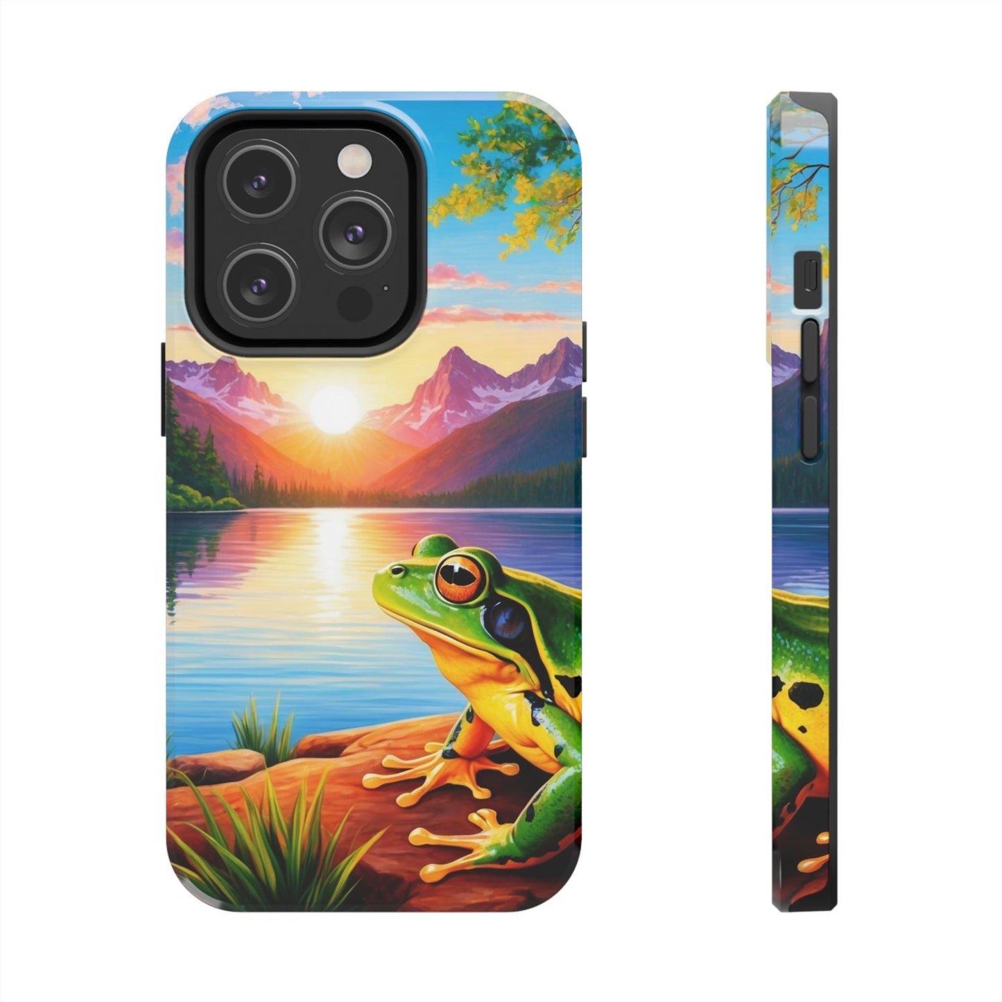Vibrant Mountain Sunset Frog - iPhone Series Case - BOGO Cases