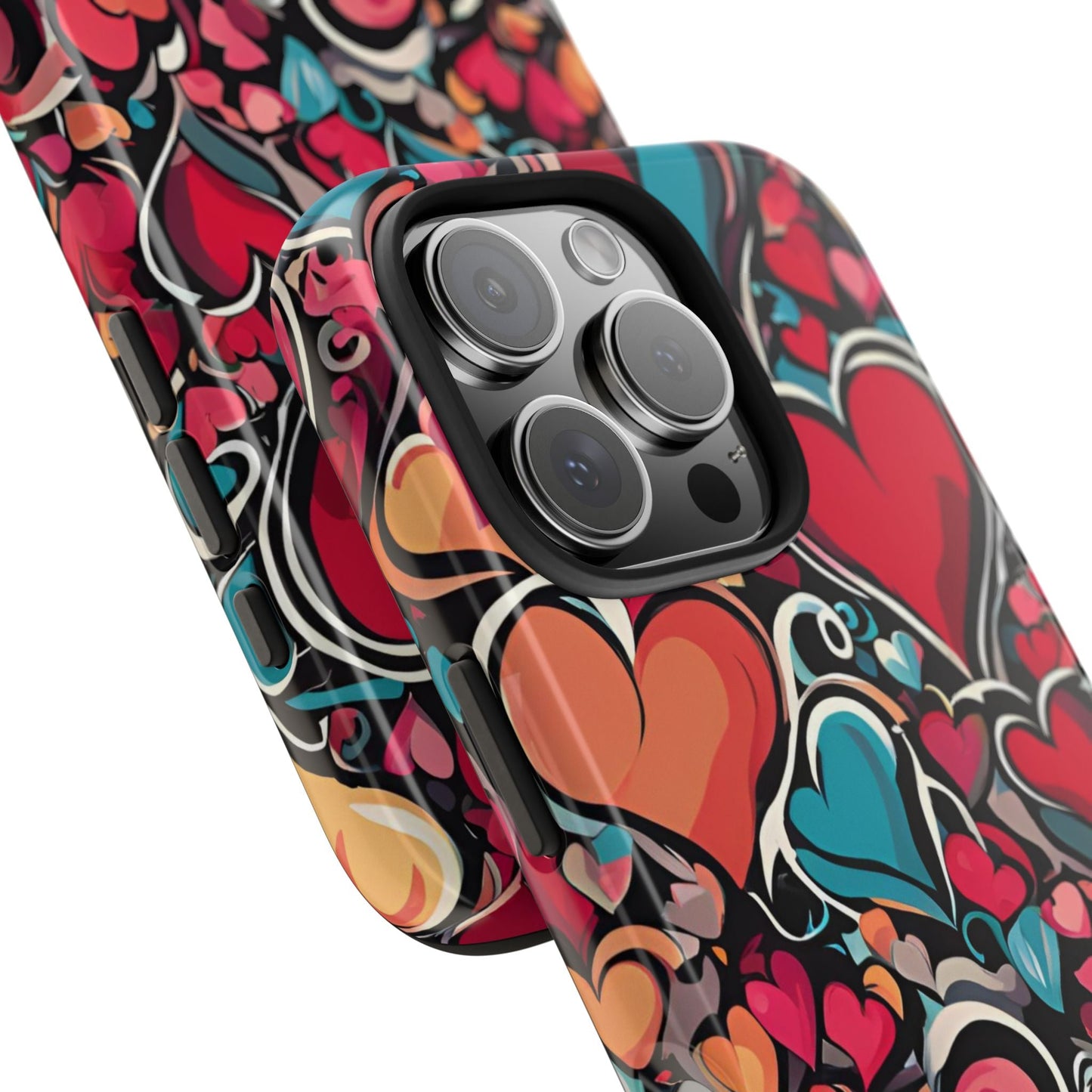 Vibrant Multicolor Heart Art – iPhone Case - BOGO Cases