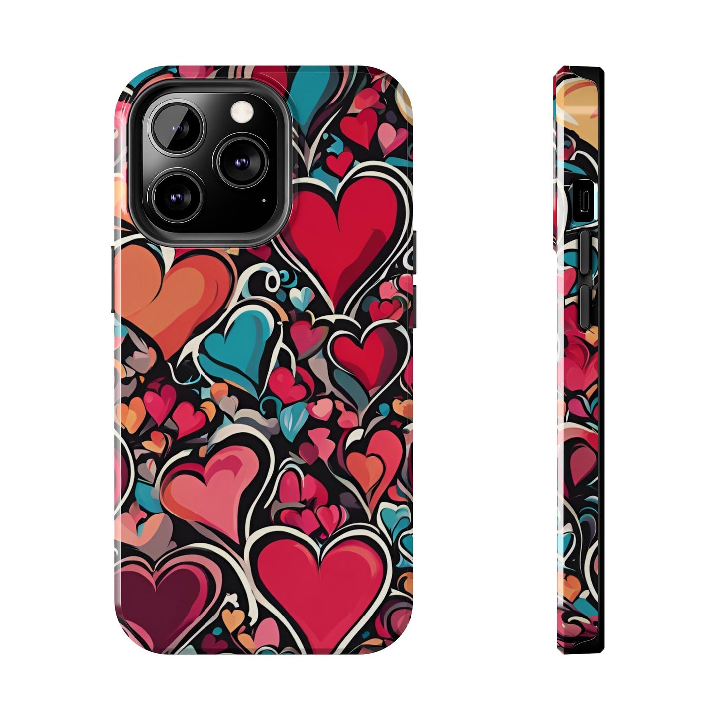 Vibrant Multicolor Heart Art – iPhone Case - BOGO Cases