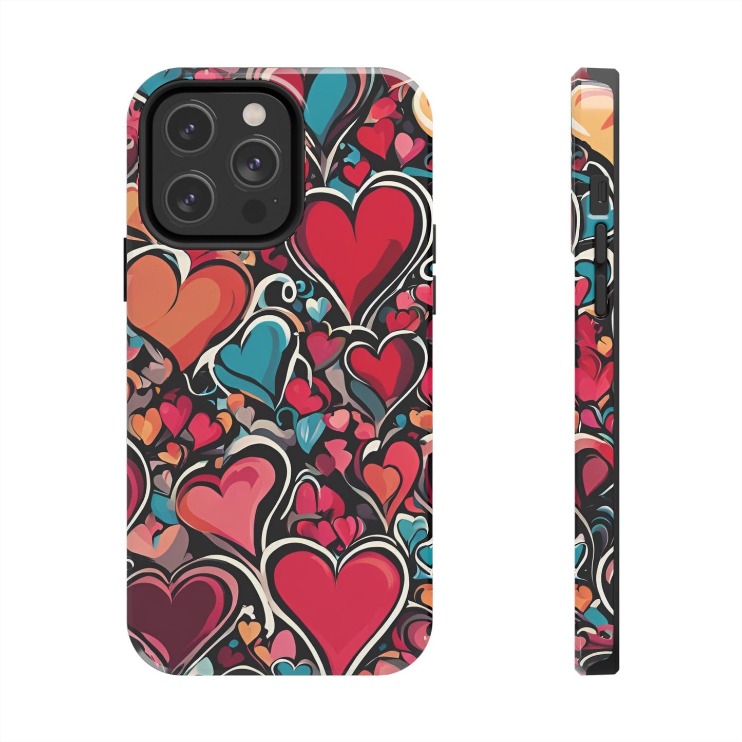 Vibrant Multicolor Heart Art – iPhone Case - BOGO Cases