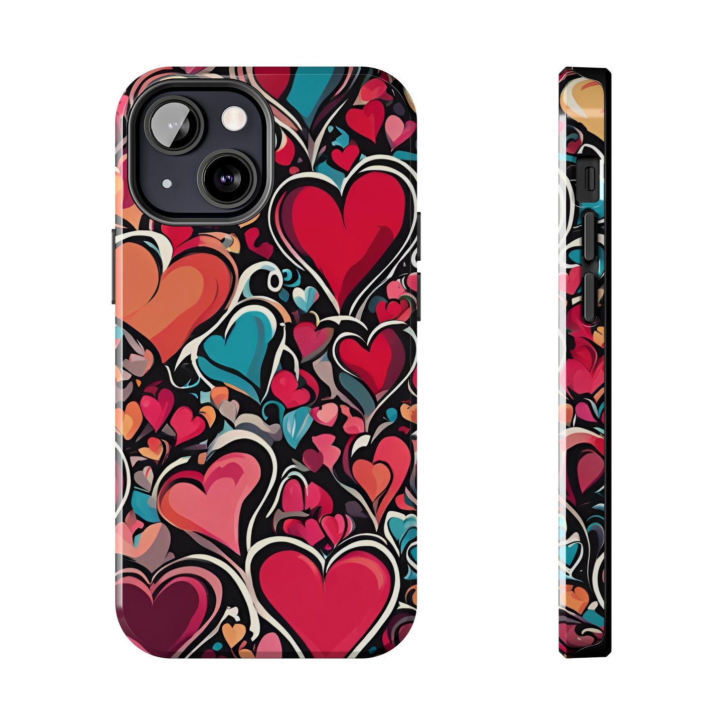 Vibrant Multicolor Heart Art – iPhone Case - BOGO Cases