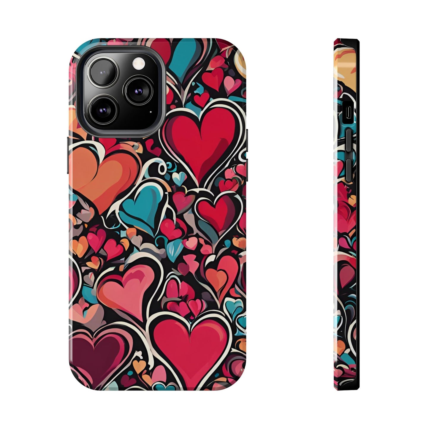 Vibrant Multicolor Heart Art – iPhone Case - BOGO Cases