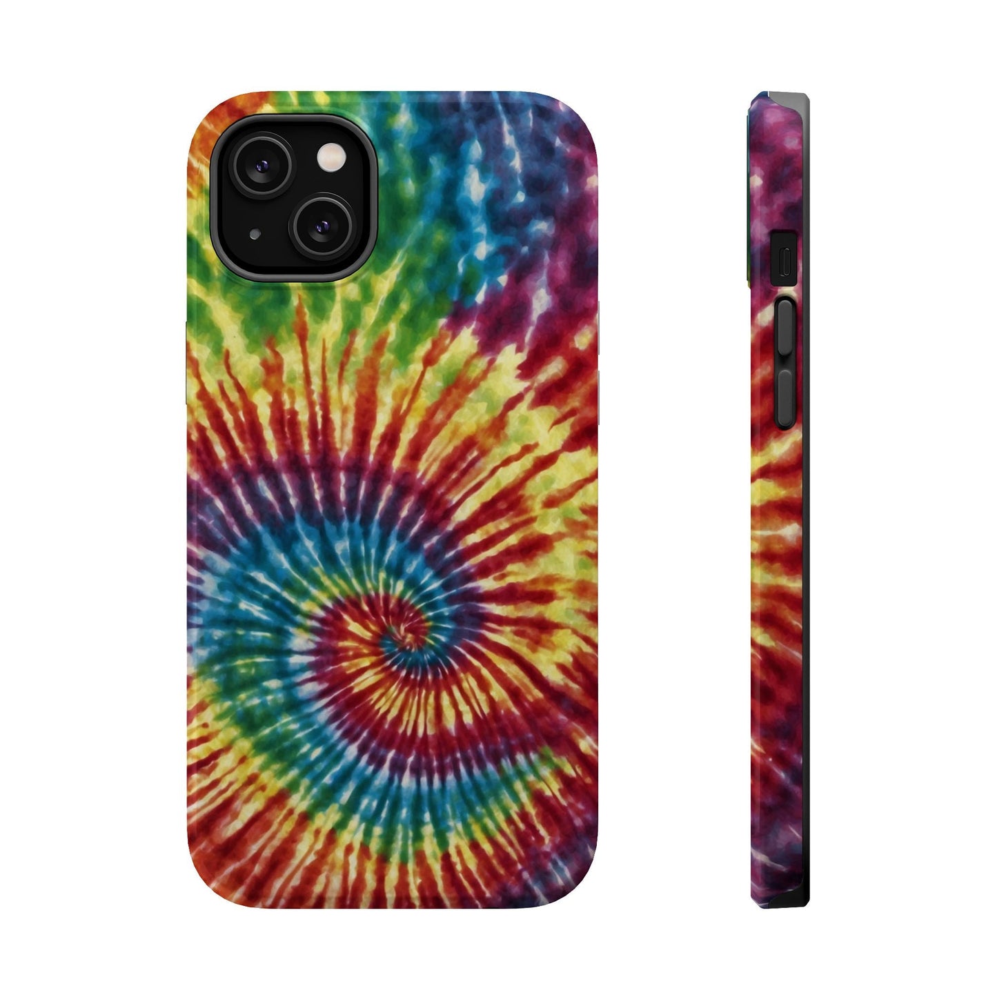 Vibrant Spiral Tie - Dye MagSafe Case – Retro Rainbow Design - BOGO Cases