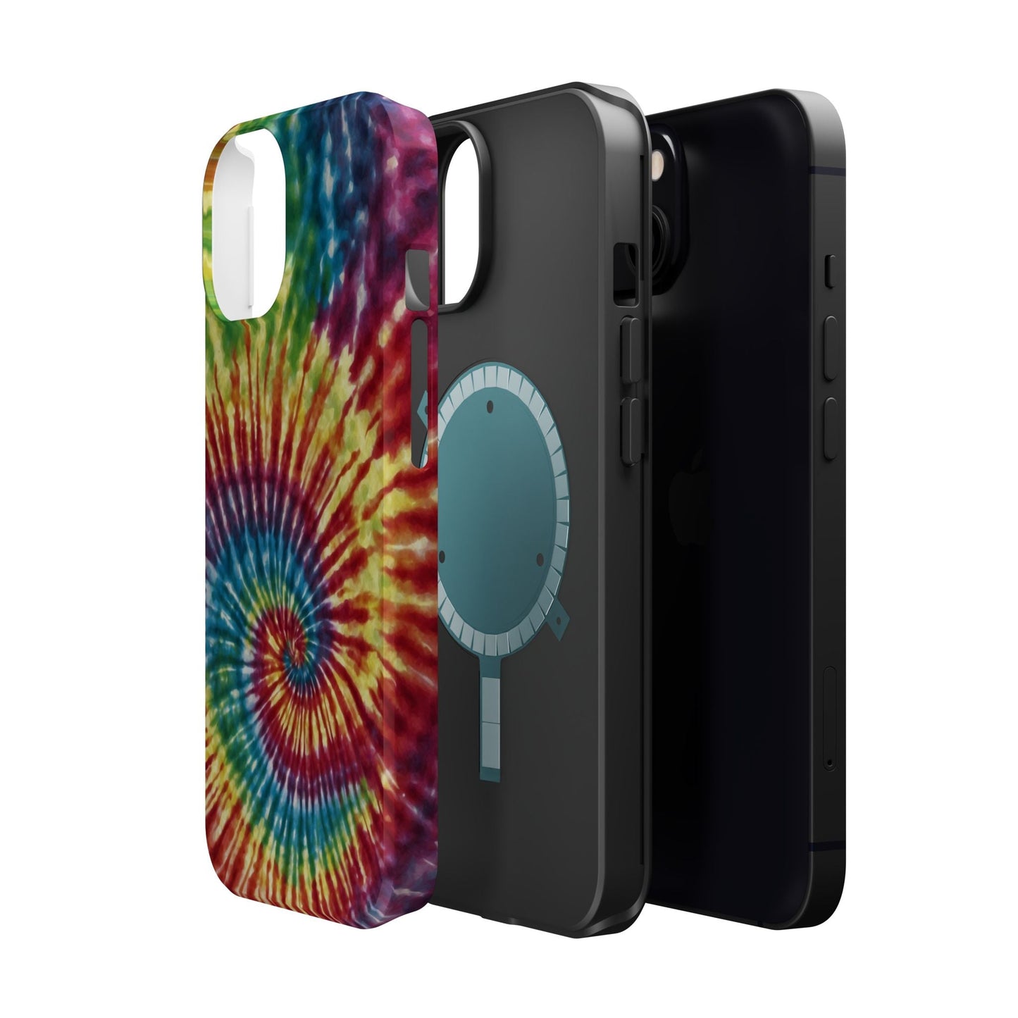 Vibrant Spiral Tie - Dye MagSafe Case – Retro Rainbow Design - BOGO Cases