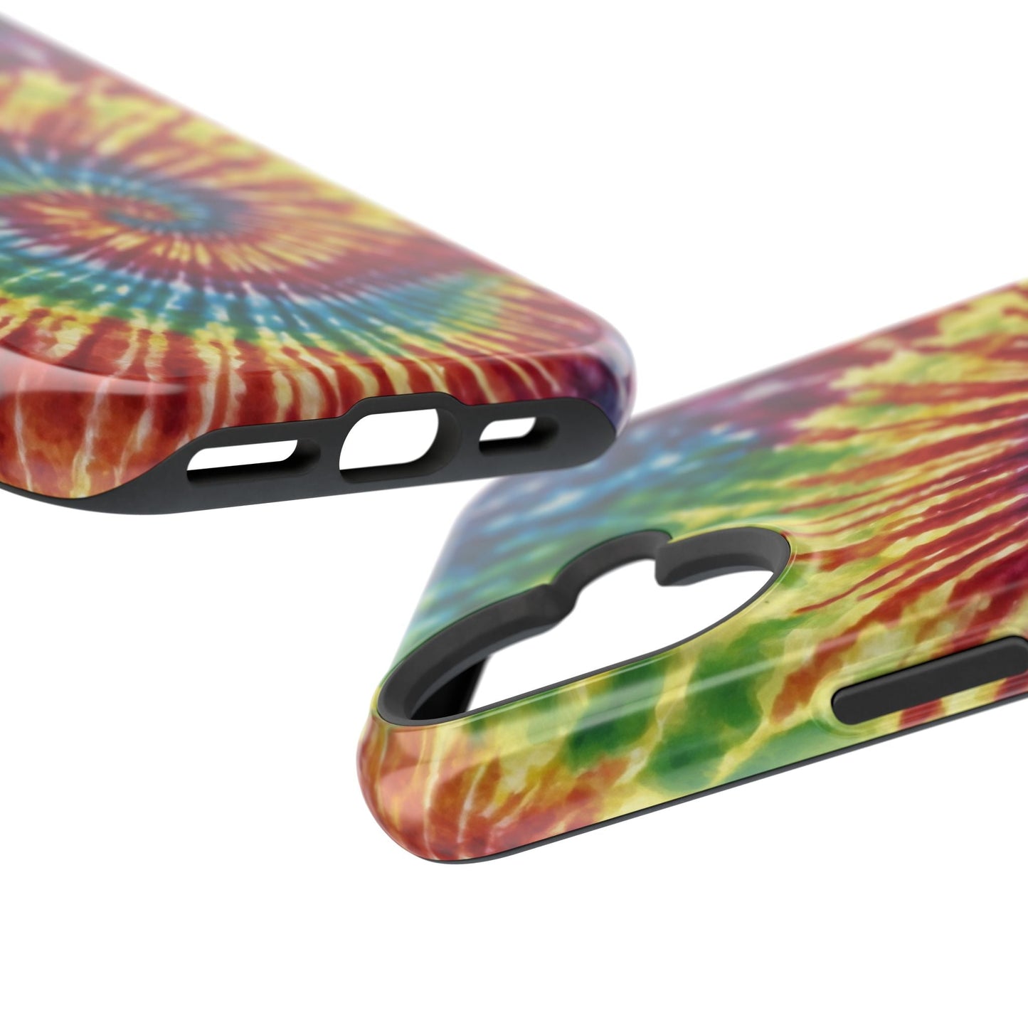 Vibrant Spiral Tie - Dye MagSafe Case – Retro Rainbow Design - BOGO Cases
