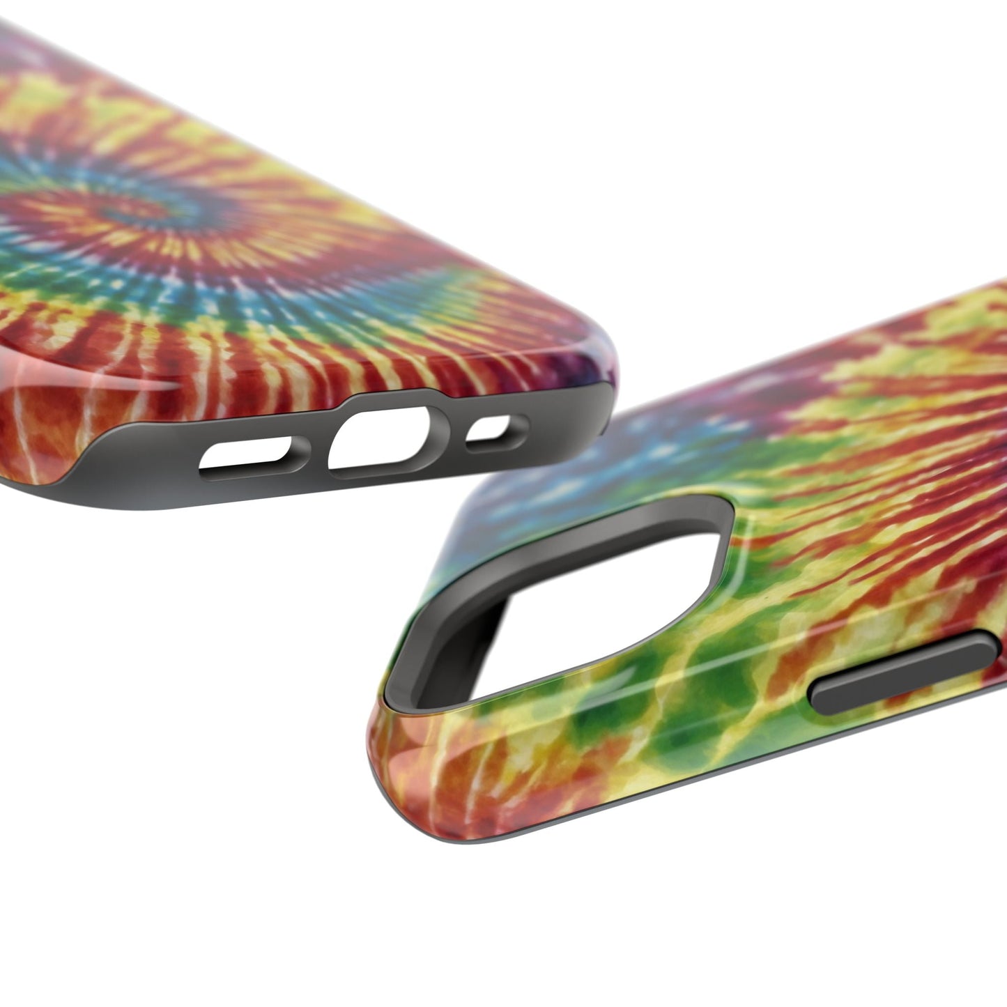 Vibrant Spiral Tie - Dye MagSafe Case – Retro Rainbow Design - BOGO Cases
