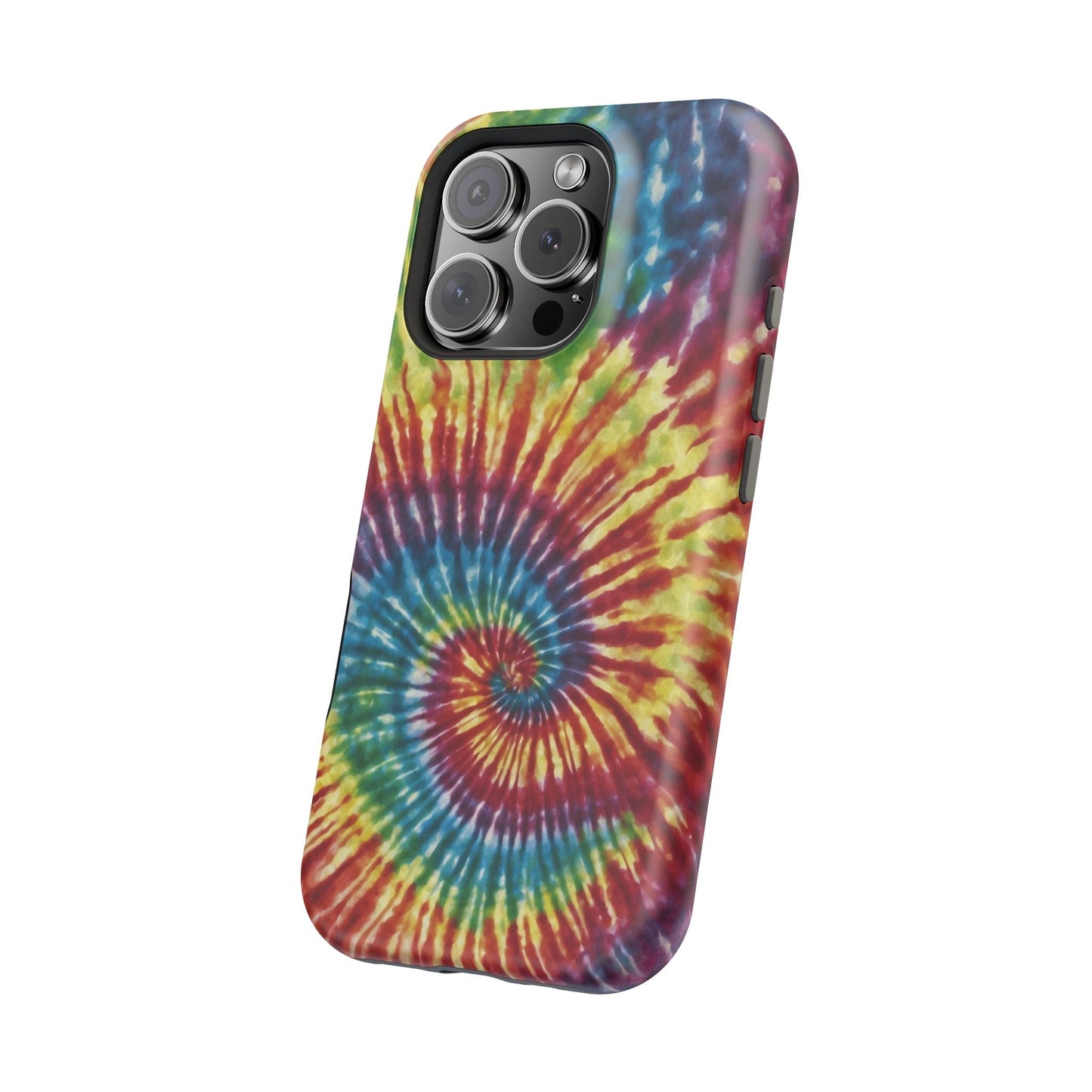 Vibrant Spiral Tie - Dye MagSafe Case – Retro Rainbow Design - BOGO Cases