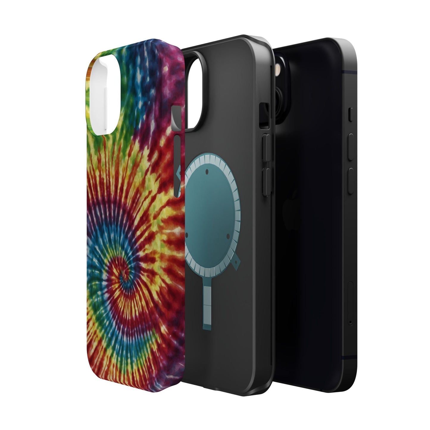 Vibrant Spiral Tie - Dye MagSafe Case – Retro Rainbow Design - BOGO Cases