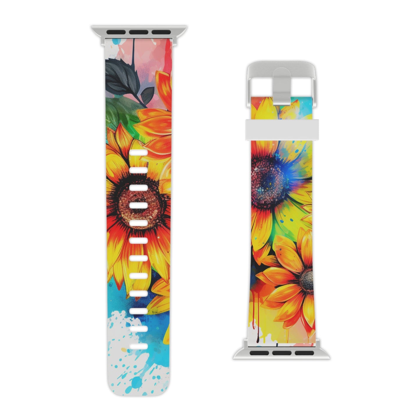 Vibrant Sunflower Splash Apple Watch Band - BOGO Cases