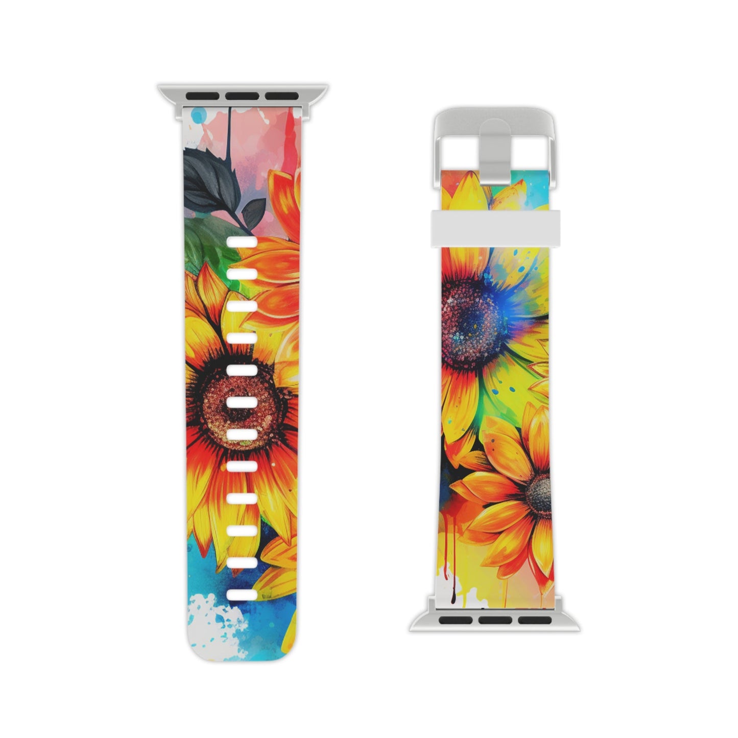 Vibrant Sunflower Splash Apple Watch Band - BOGO Cases