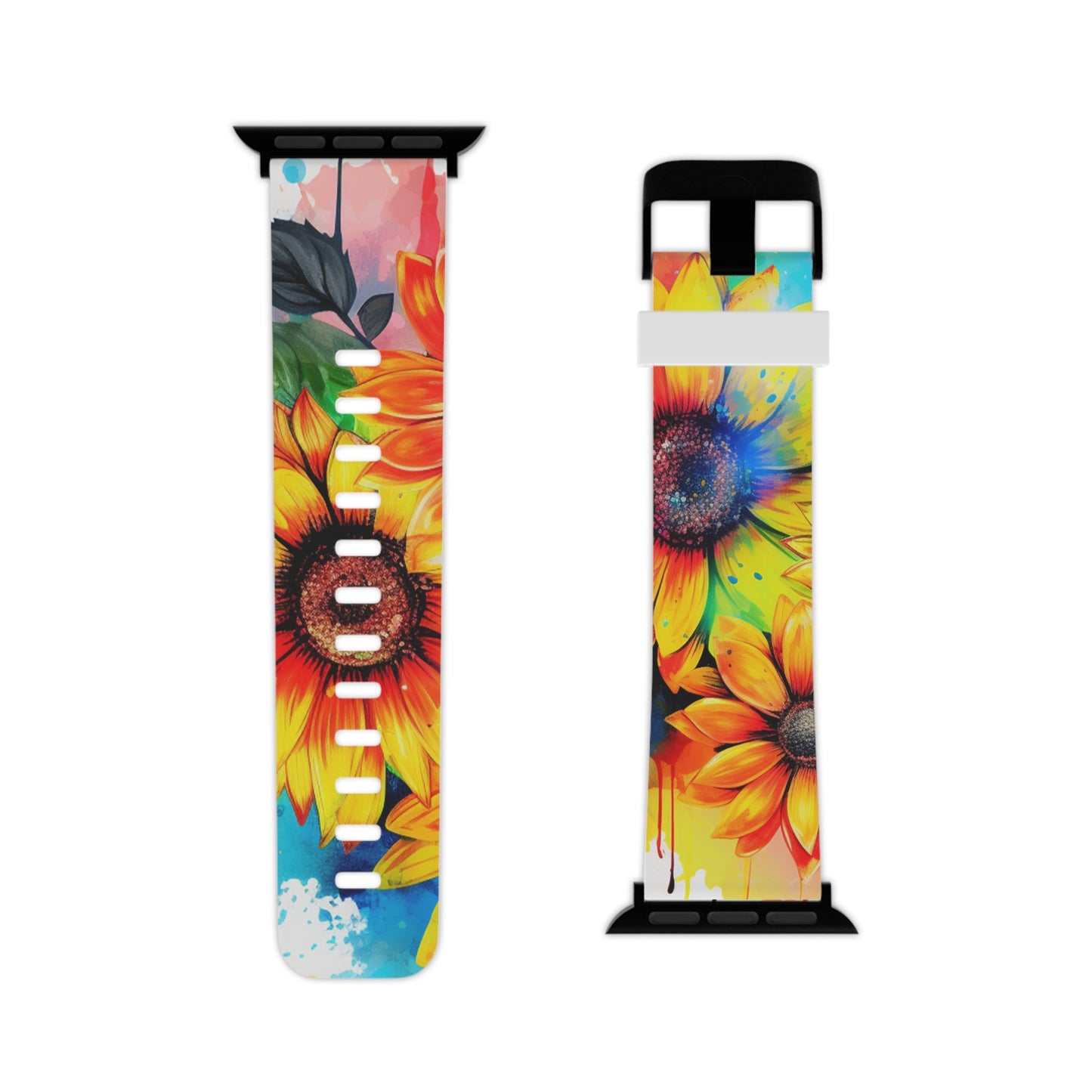 Vibrant Sunflower Splash Apple Watch Band - BOGO Cases