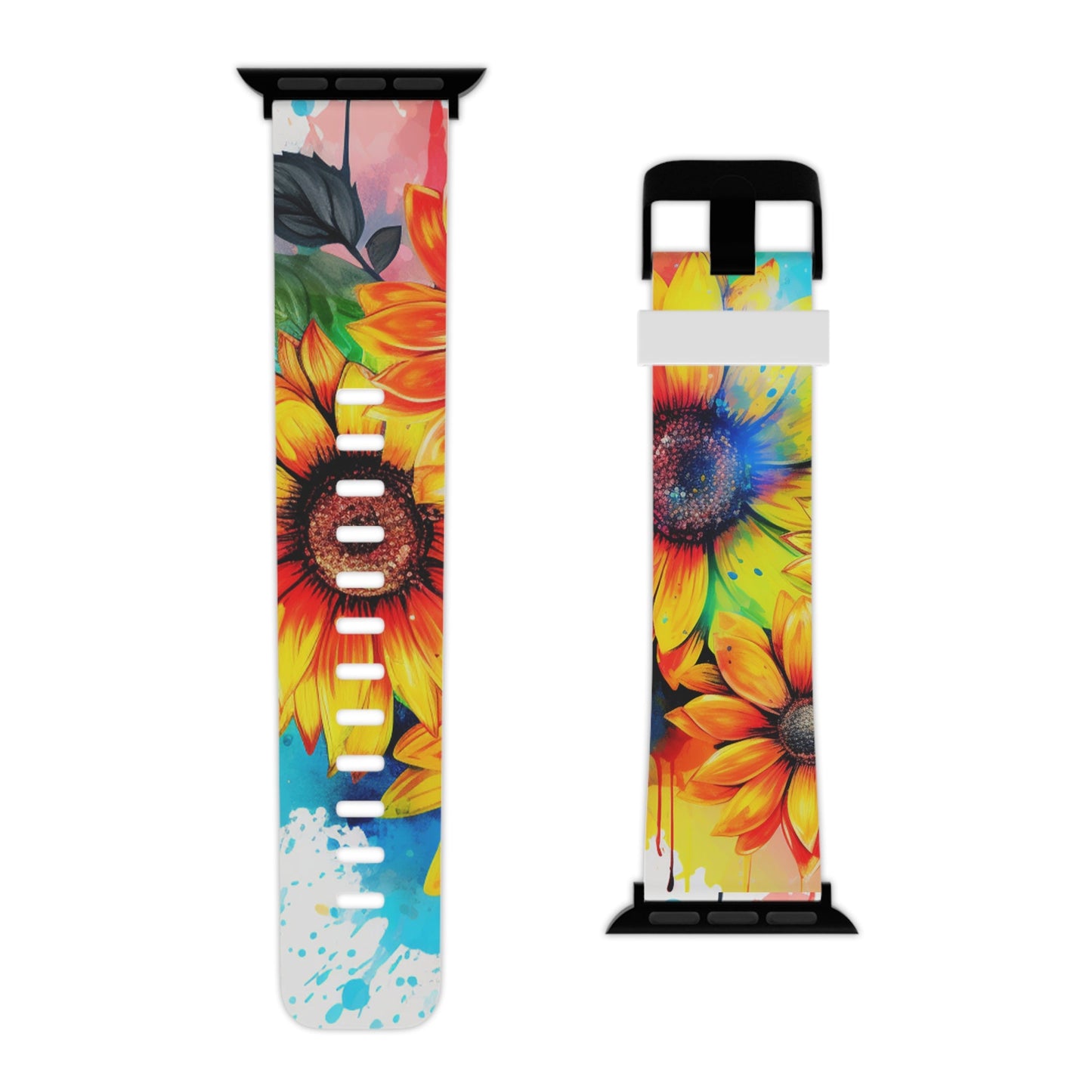 Vibrant Sunflower Splash Apple Watch Band - BOGO Cases