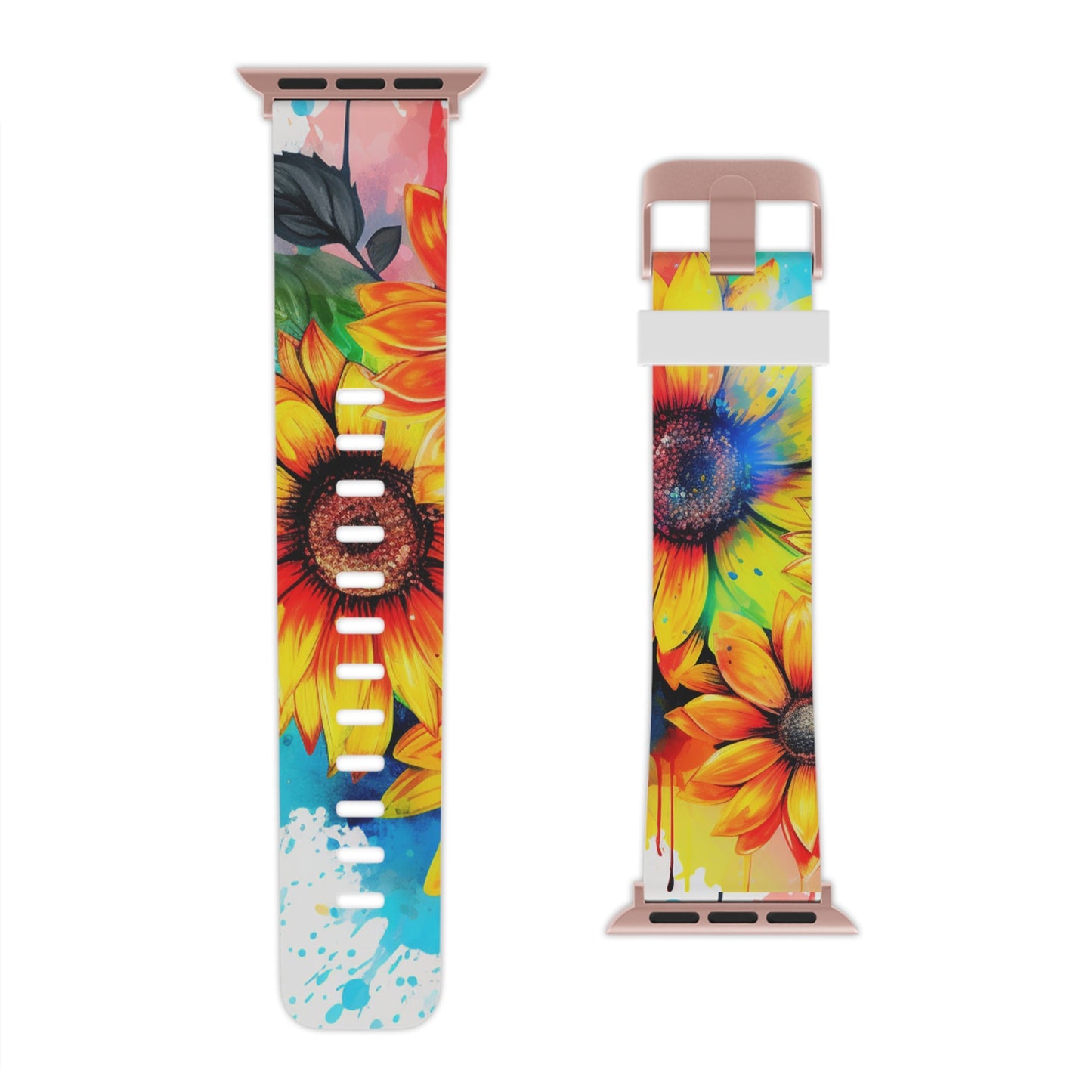 Vibrant Sunflower Splash Apple Watch Band - BOGO Cases