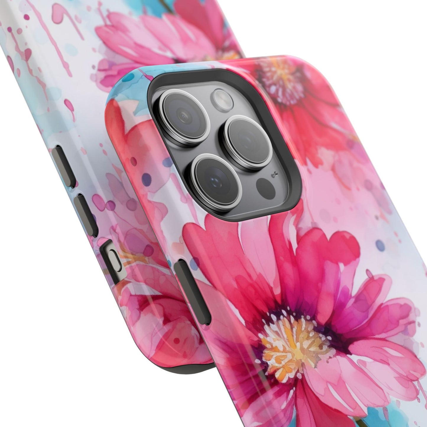Vibrant Watercolor Red & Pink Floral - MagSafe iPhone Case - BOGO Cases