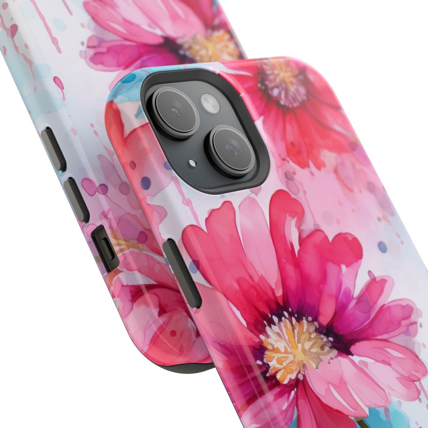 Vibrant Watercolor Red & Pink Floral - MagSafe iPhone Case - BOGO Cases