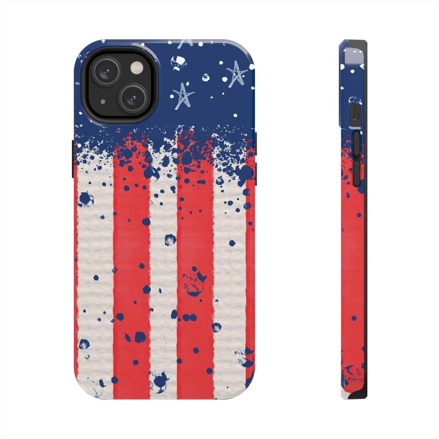 Vintage American Flag Splatter โ iPhone Series Case - BOGO Cases